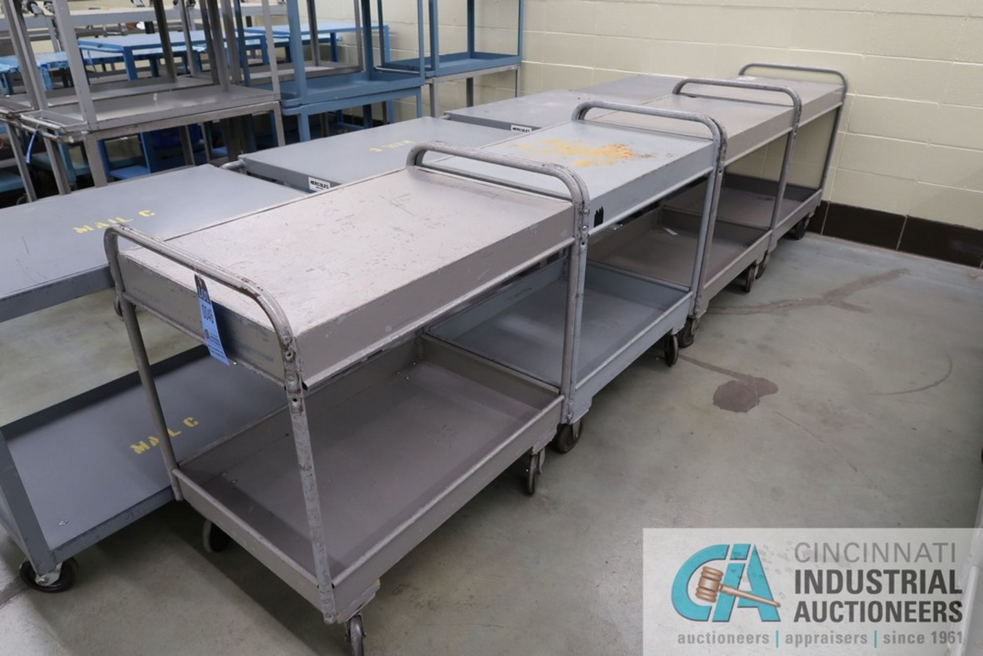 36" X 23" 2-SHELF STEEL CARTS