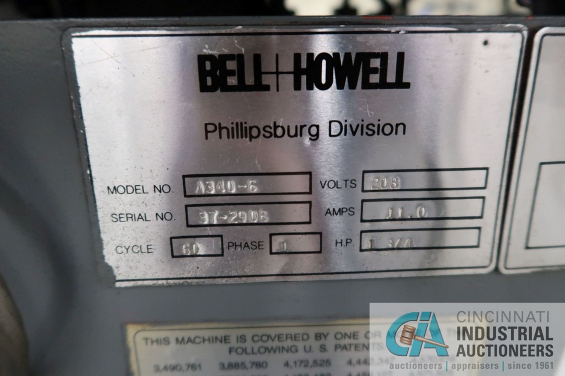 BELL & HOWELL MODEL A340-6 SIX-POCKET INSERTER WITH STREAM FEEDER; S/N 37-2908 - Image 6 of 6