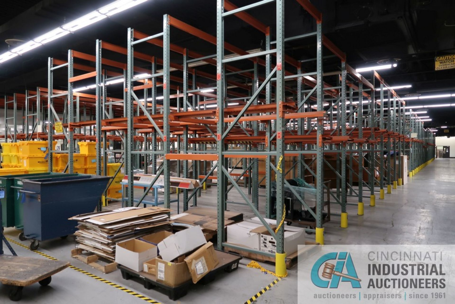 SECTIONS 54"W X 20'D X 12'6"H ADJUSTABLE BEAM DRIVE-IN PALLET RACK