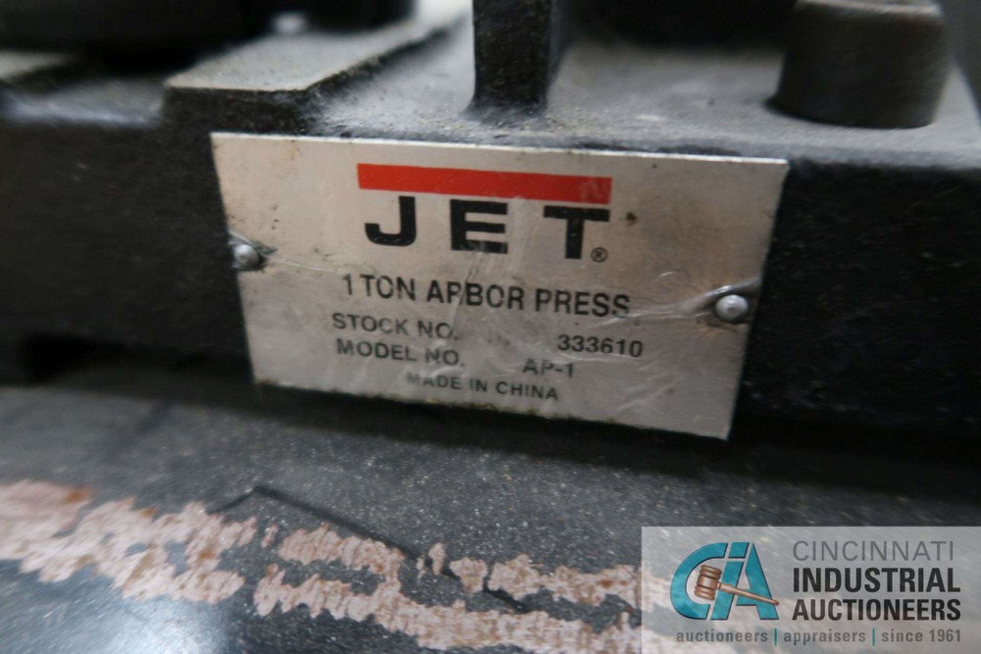 1 TON CAP JET NO. 1 BENCH ARBOR PRESS - Image 3 of 4