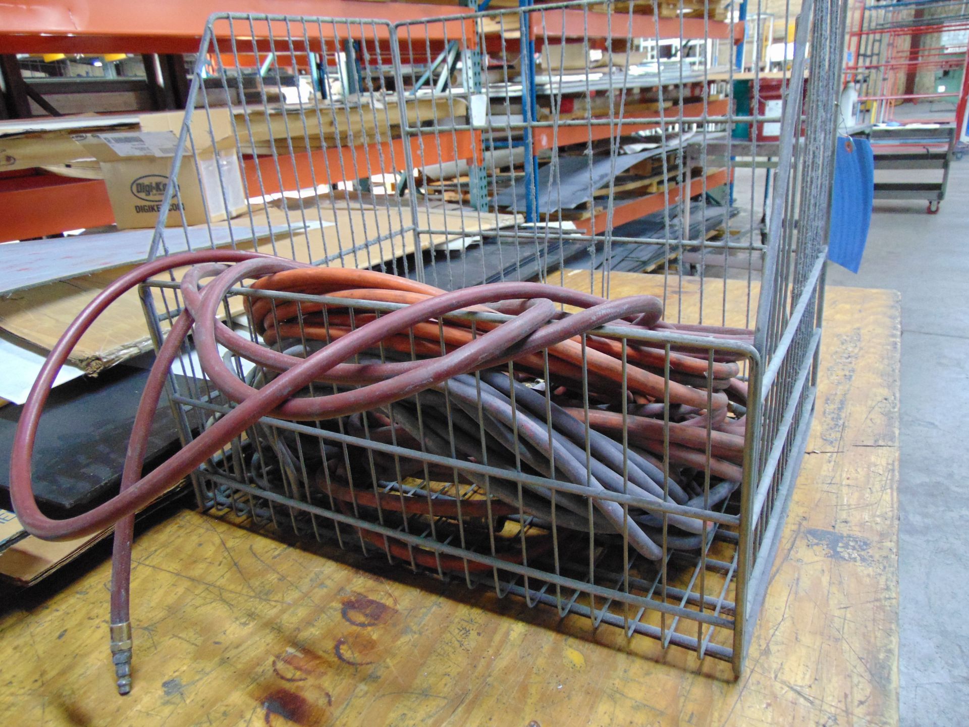 (LOT) (2) ROLLING WORKBENCHES, PLASTIC SHEET, AIR HOSES - Image 3 of 3