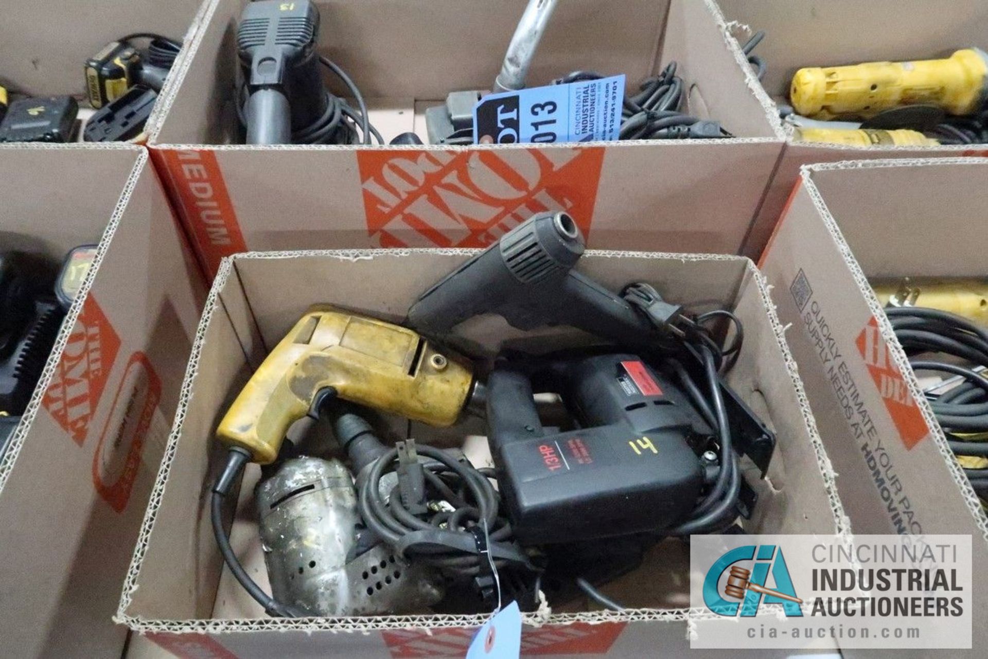 (LOT) (3) DRILLS, JIG SAW, GLUE GUN