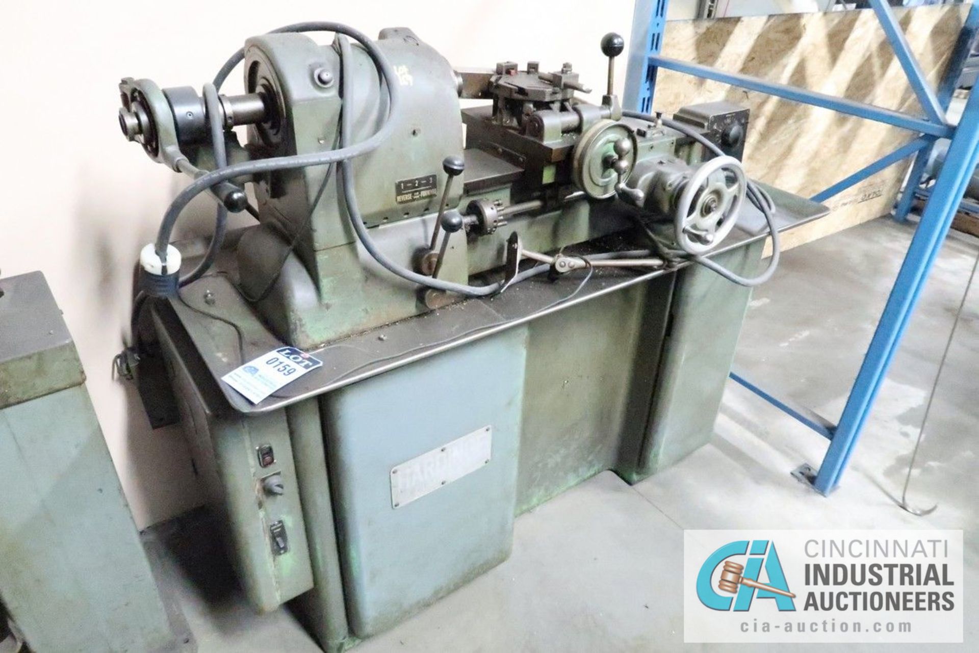 HARDINGE MODEL DV-59 TURRET LATHE WITH PNEUMATIC BAR FEED - Image 11 of 12