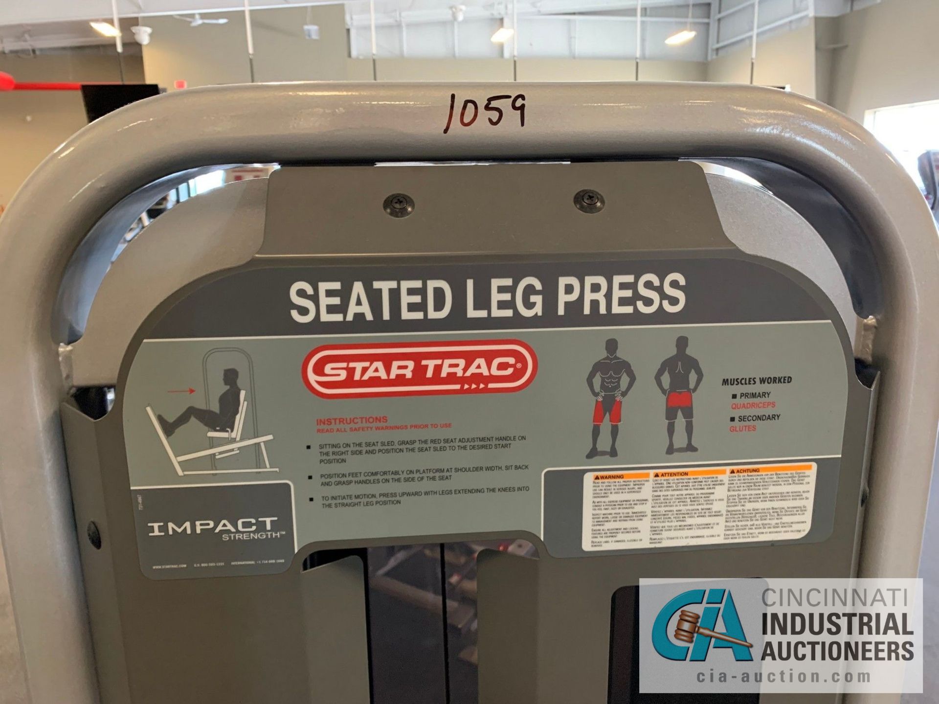 STAR TRAC IMPACT STRENGTH SEATED LEG PRESS SELECTORIZED STRENGTH TRAING MACHINE - Image 5 of 6