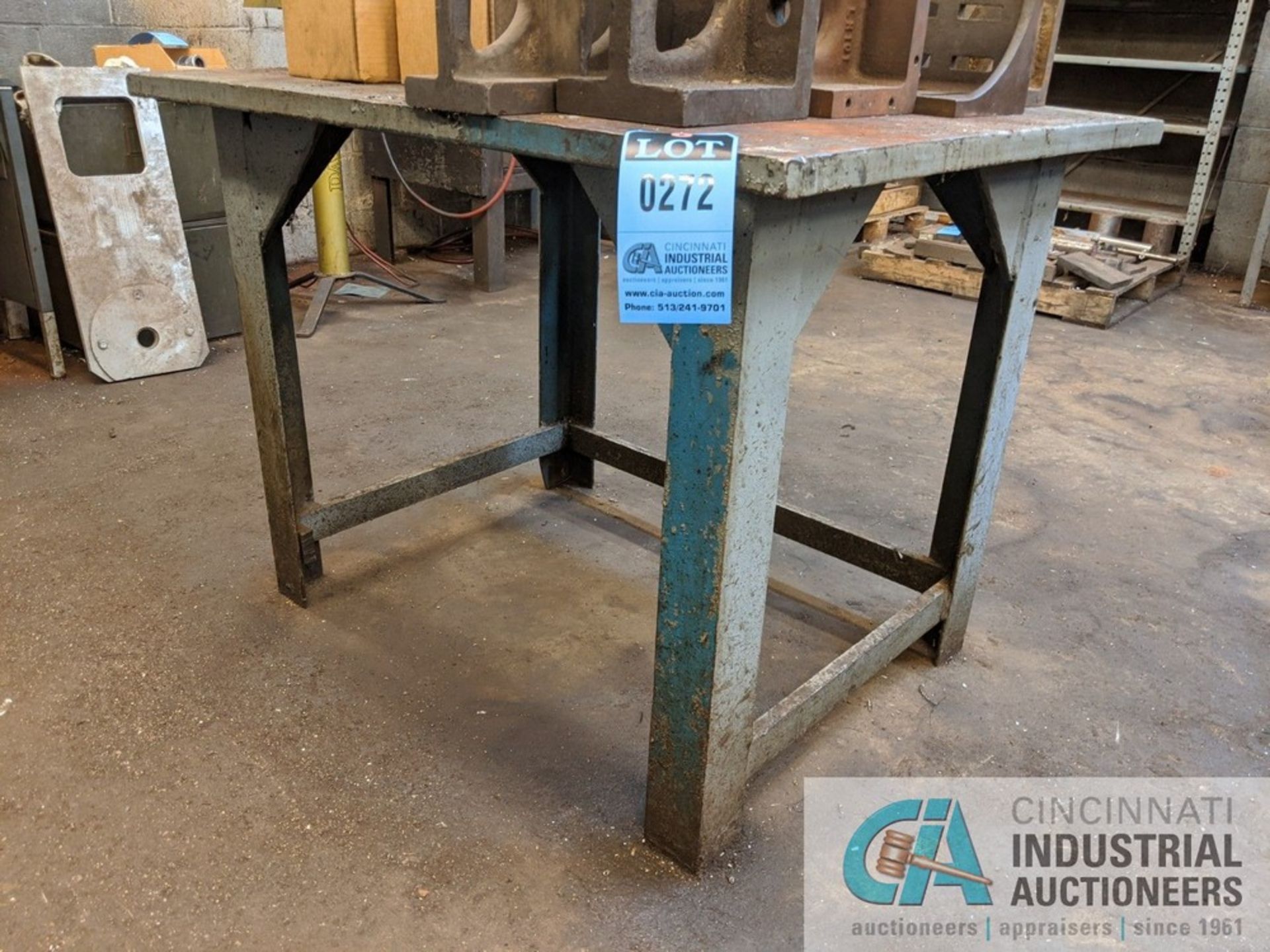 31" X 39" X 1" THICK TOP STEEL TABLE