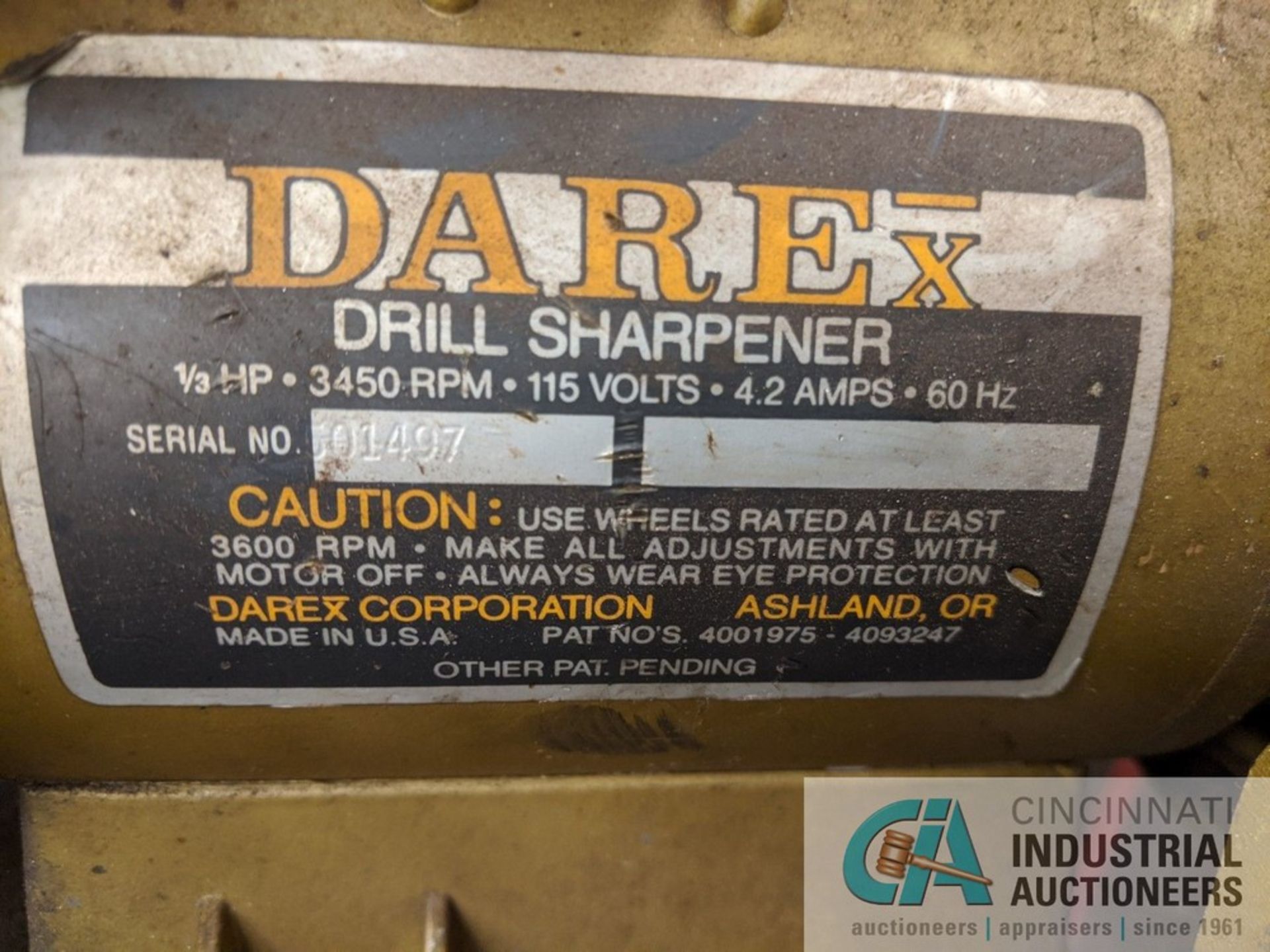 1/3 H.P. DAREX DRILL SHARPENER WITH HOLDERS - Image 2 of 5