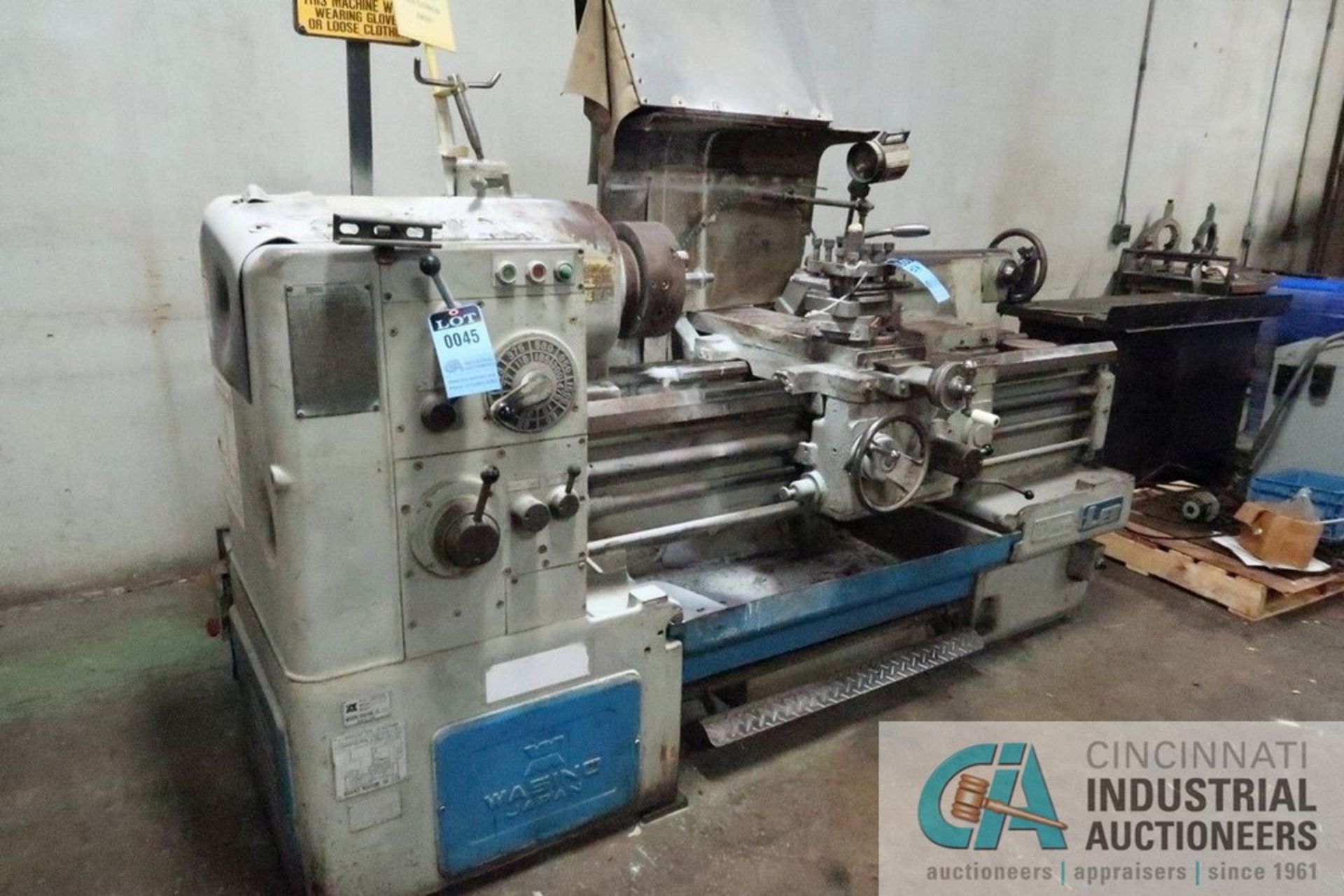 14" X 28" WASINO MODEL LEO-100A ENGINE LATHE; S/N 4680, 6" 3 JAW CHUCK, 3" THRUE HOLE SPINDLE - Image 8 of 9