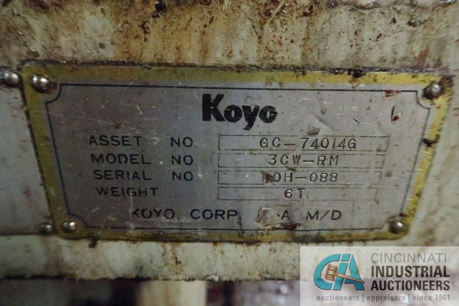 KOYO MODEL 3CW-RM 3CW CENTERLESS GRINDER; S/N OH-88 (NO CONVEYOR) - Image 7 of 7