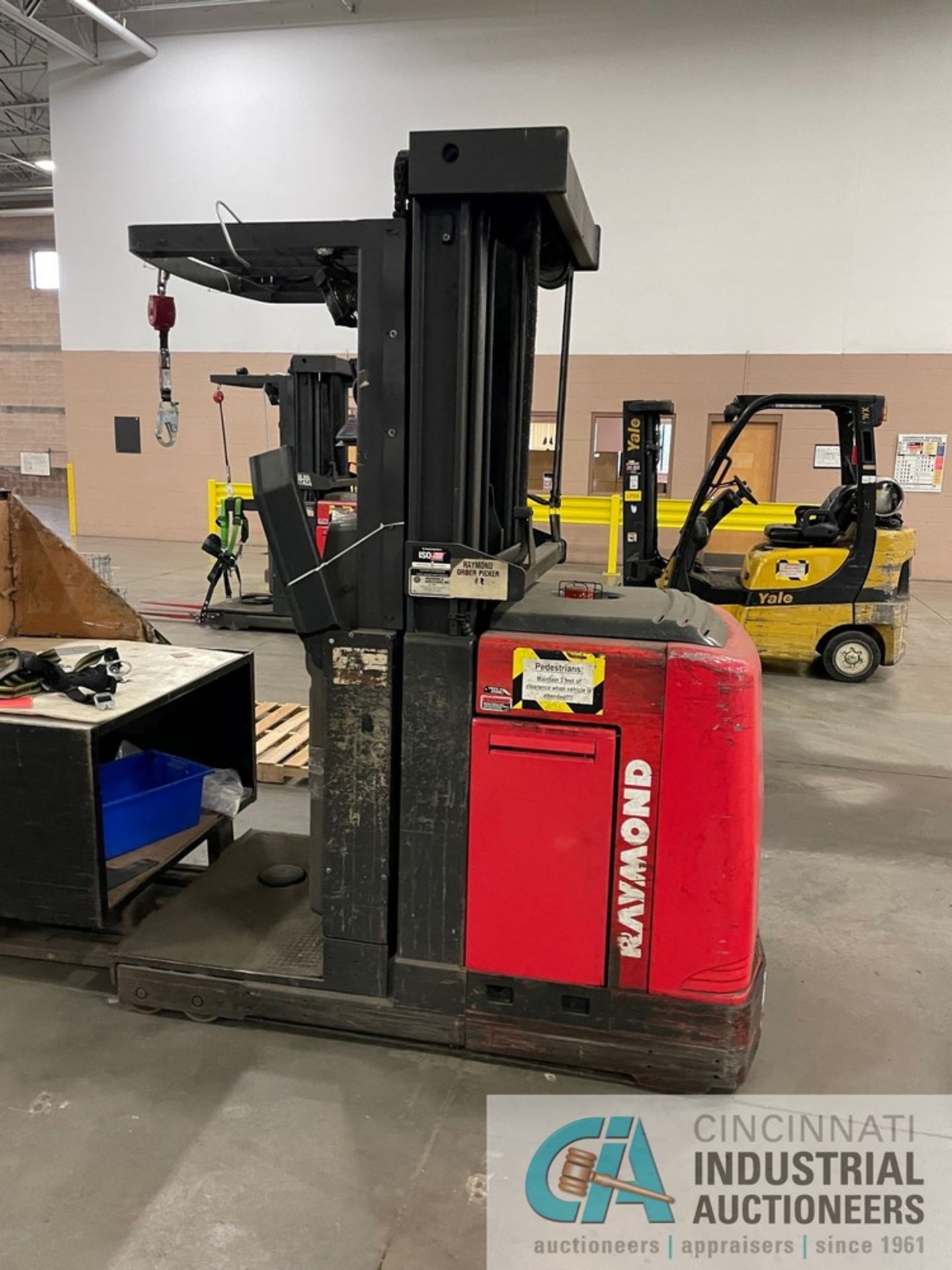 3,000 LB. RAYMOND MODEL 540-OPC30TT STAND UP ELECTRIC ORDER PICKER; S/N EASI-02-AE31047, 210" LIFT