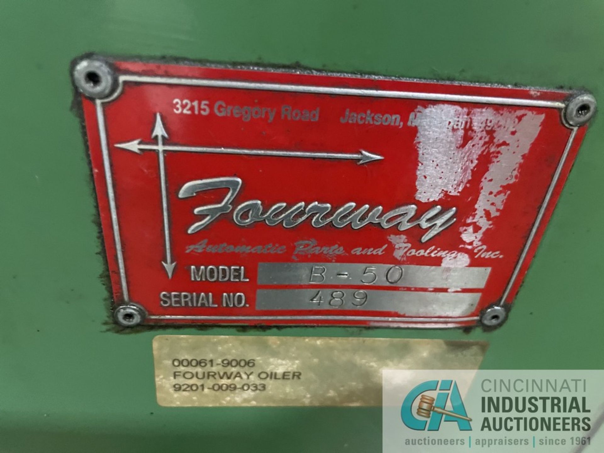 FOURWAY MODEL B-500 18" WIDE PASS-THRU BELT TYPE ELECTRIC FIRED PARTS WASHER; S/N 579, W/ MODEL B-50 - Image 11 of 12