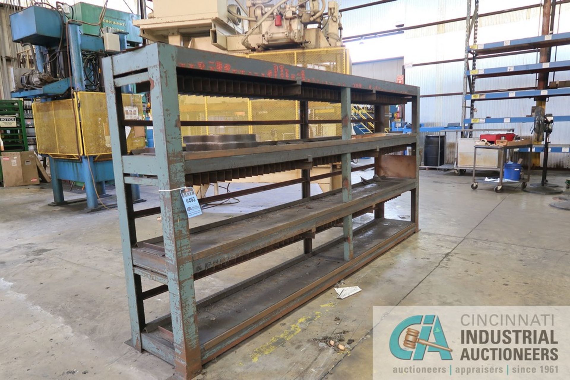 SECTION 22" X 145" X 72" HIGH HEAVY DUTY MULTI SHELF STEEL WELDED RACK **Loading Fee Due the "