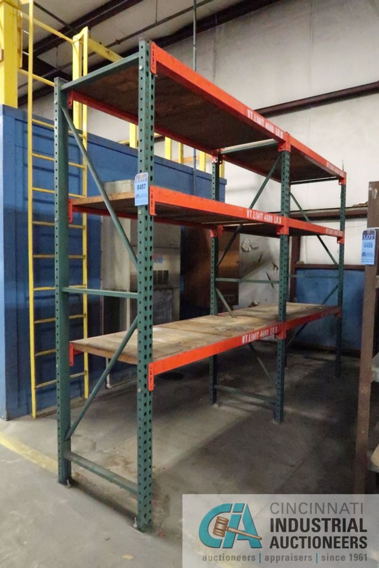 SECTIONS 66" X 30" X 100" ADJUSTABLE BEAM PALLET RACKS, WITH (3) 100" X 30" UPRIGHTS WITH 3" X 1-1/