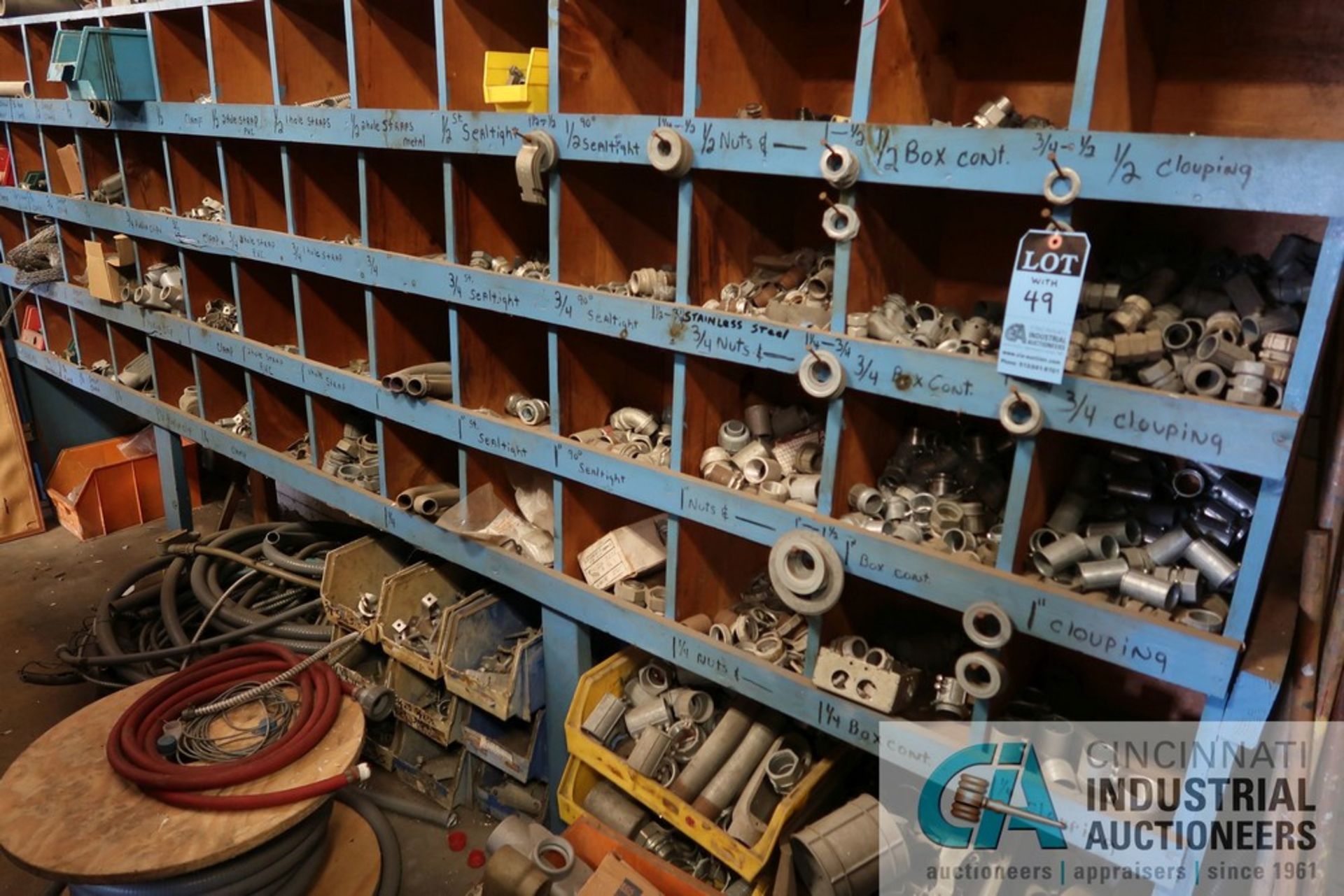 (LOT) MAINTENANCE SUPPLIES AND MACHINE PARTS CONSISTING OF FUSES, HYDRAULIC FITTINGS, LARGE QUANTITY - Image 11 of 33