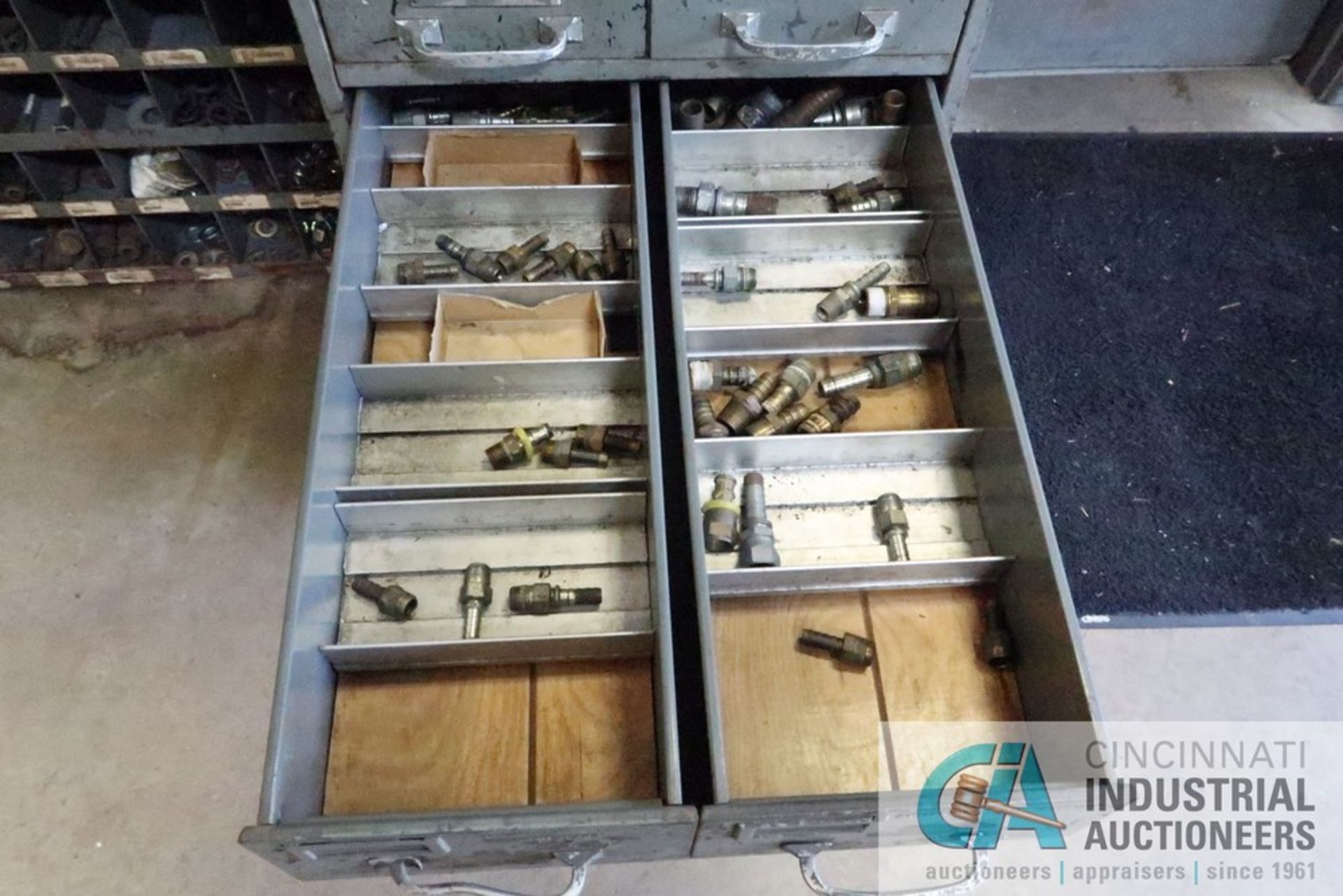 (LOT) MISCELLANEOUS ELECTRICAL, PNEUMATIC, AND MACHINE COMPONENTS WITH CABINETS - Image 7 of 15