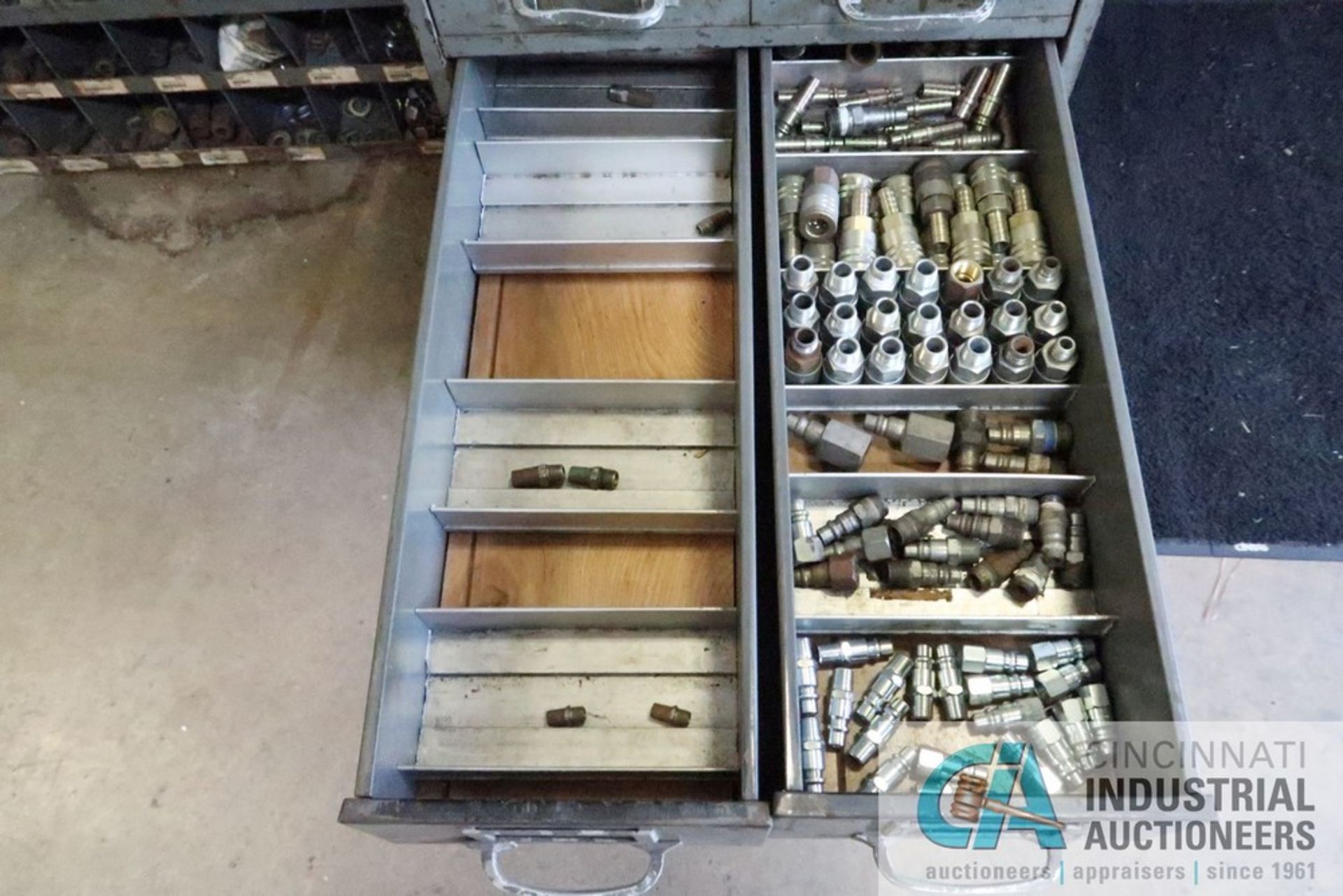 (LOT) MISCELLANEOUS ELECTRICAL, PNEUMATIC, AND MACHINE COMPONENTS WITH CABINETS - Image 8 of 15