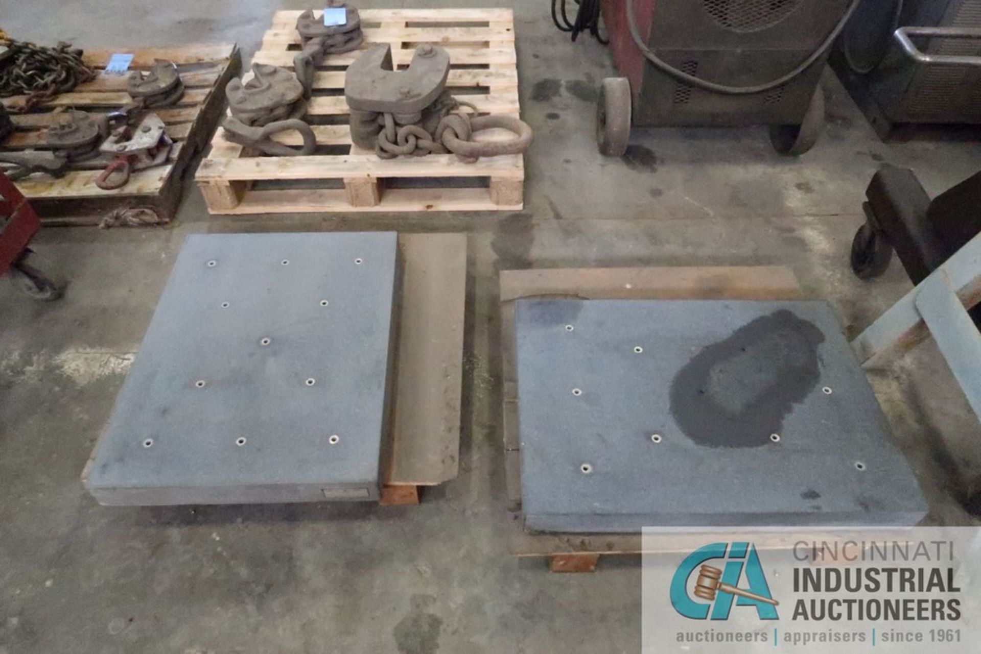 22" X 30" X 3" THICK DRILLED AND TAPPED GRANITE SURFACE PLATES