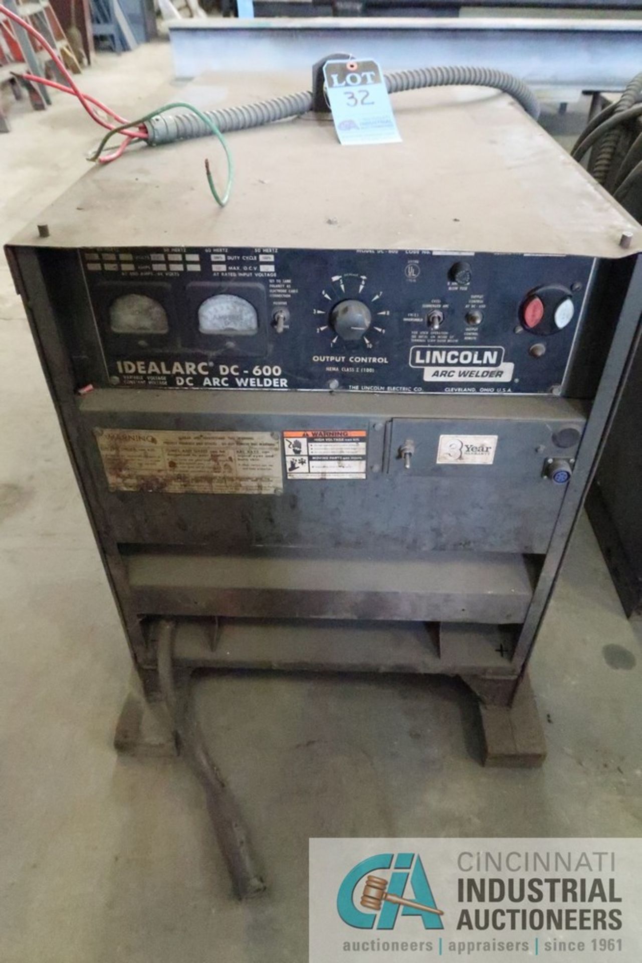 600 AMP LINCOLN ELECTRIC MODEL DC-600 ARC WELDING POWER SOURCE - Image 3 of 7