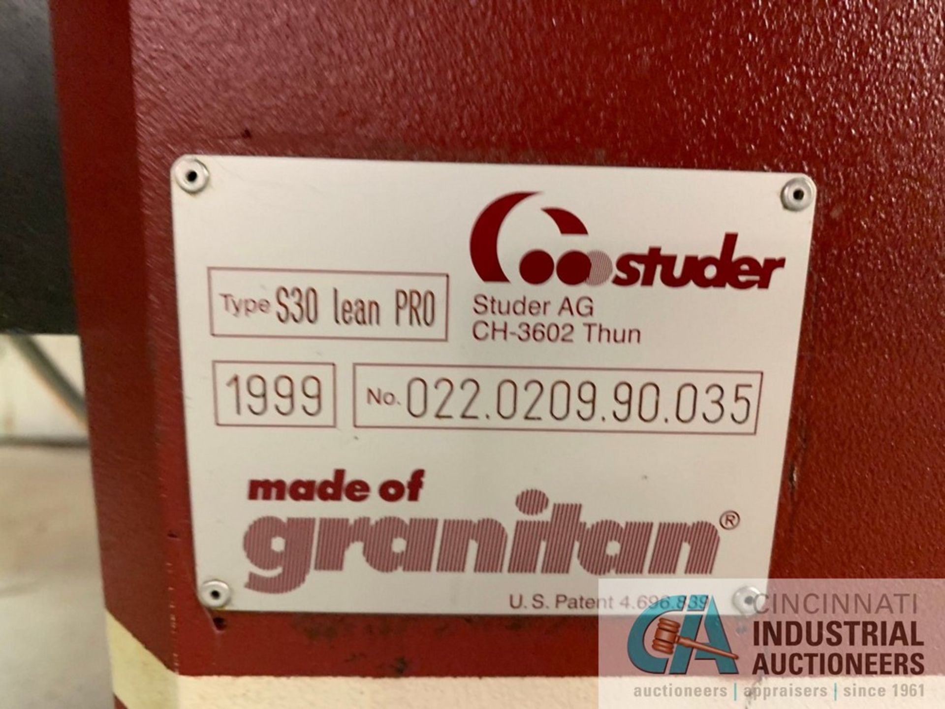 Studer Model S30 Lean Pro CNC Cylindrical Grinder (New 1999) - Image 14 of 14