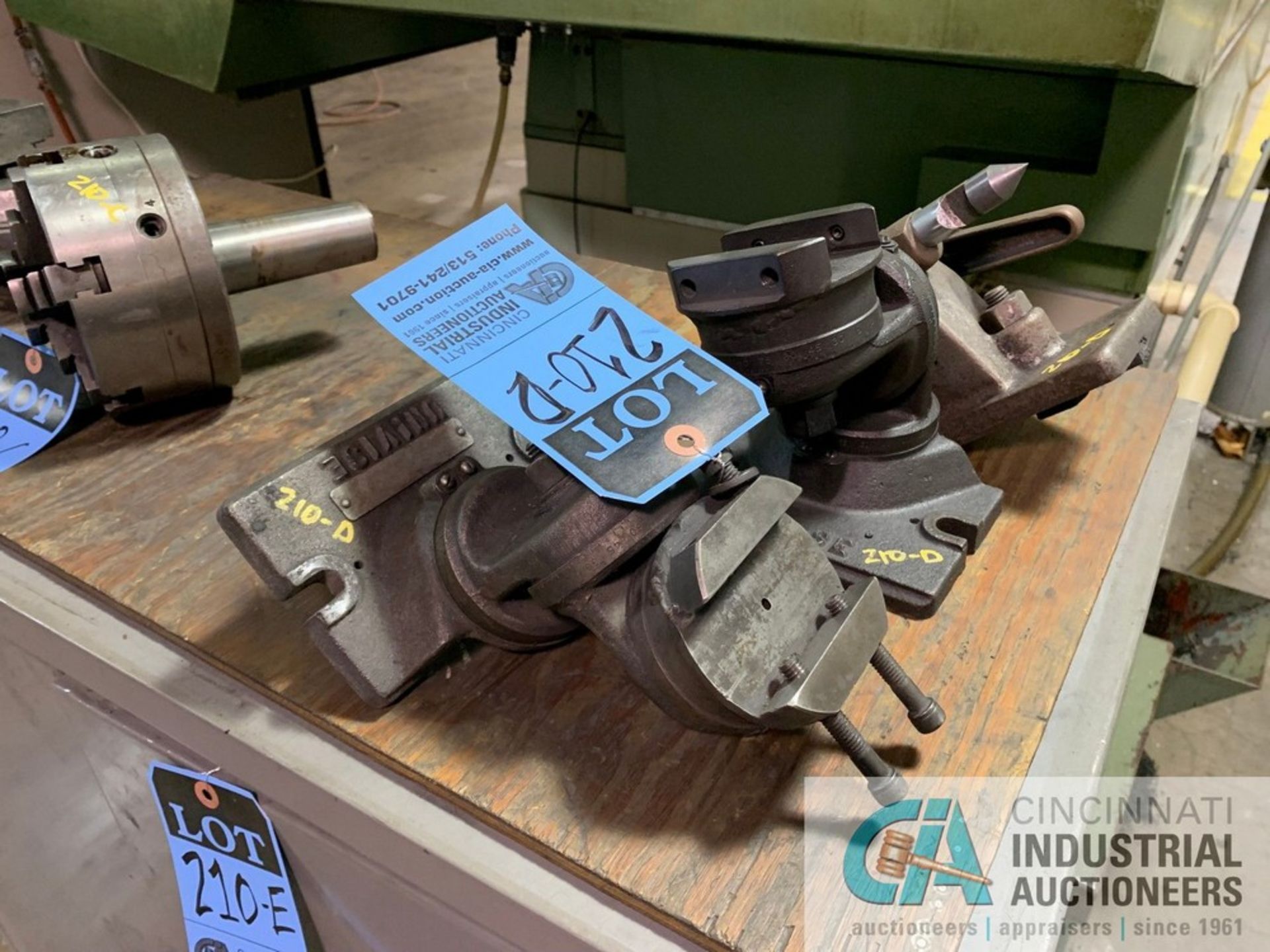 (LOT) (2) UNI-VISE GRINDING FIXTURES, (1) TAILSTOCK