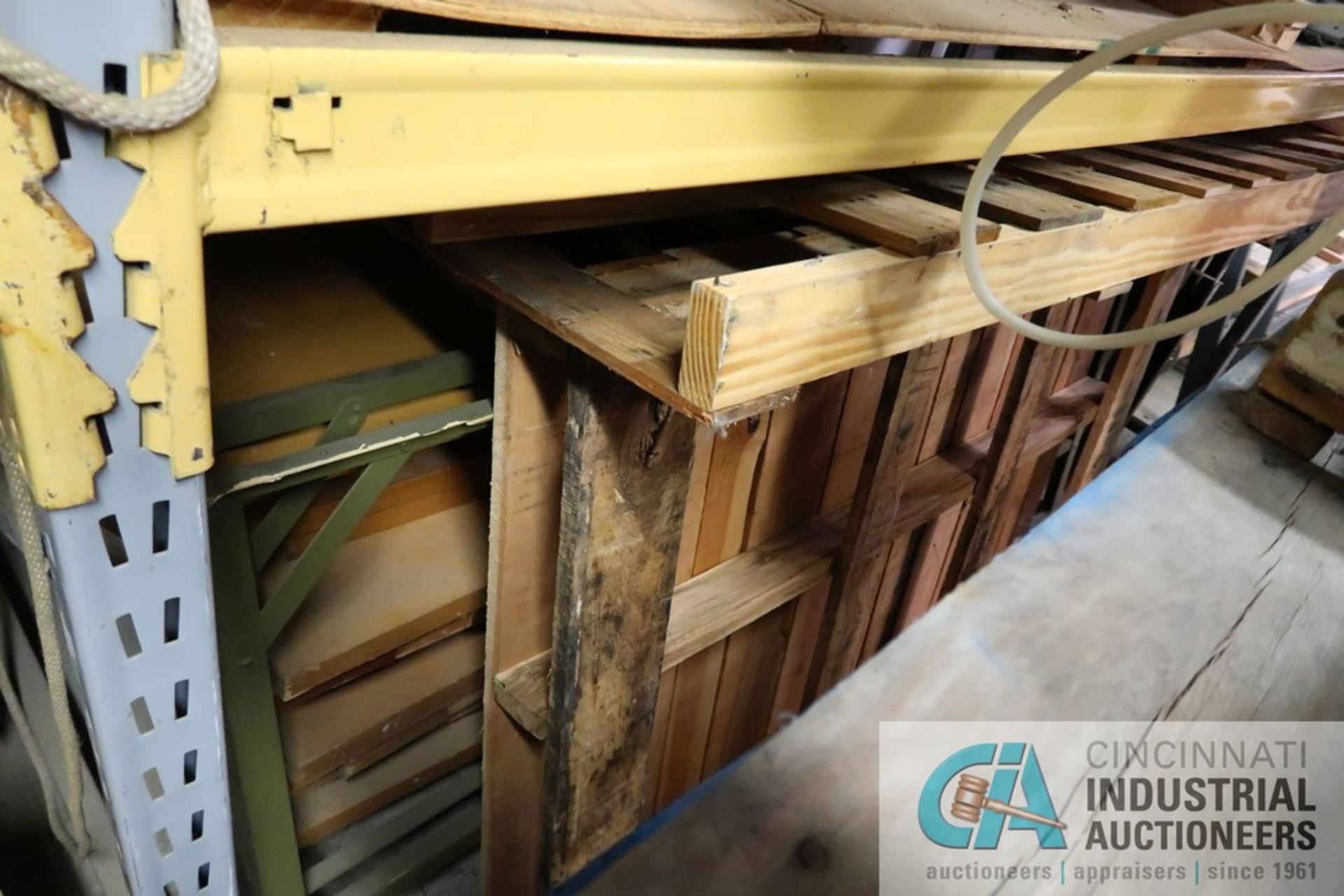 SECTIONS 108" X 48" X 106" ADJUSTABLE BEAM PALLET RACKS WITH CONTENTS INCLUDING GERBER MOVER FRAMES, - Image 9 of 12