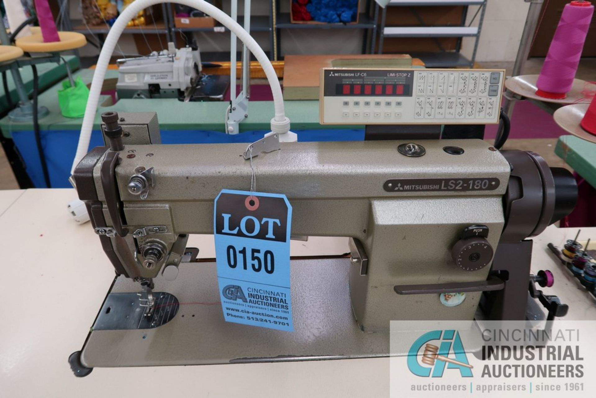 **MITSUBISHI MODEL LS2-180 SINGLE NEEDLE SEWING MACHINE** Located at 1st Location - Prospect Rd - Image 2 of 6