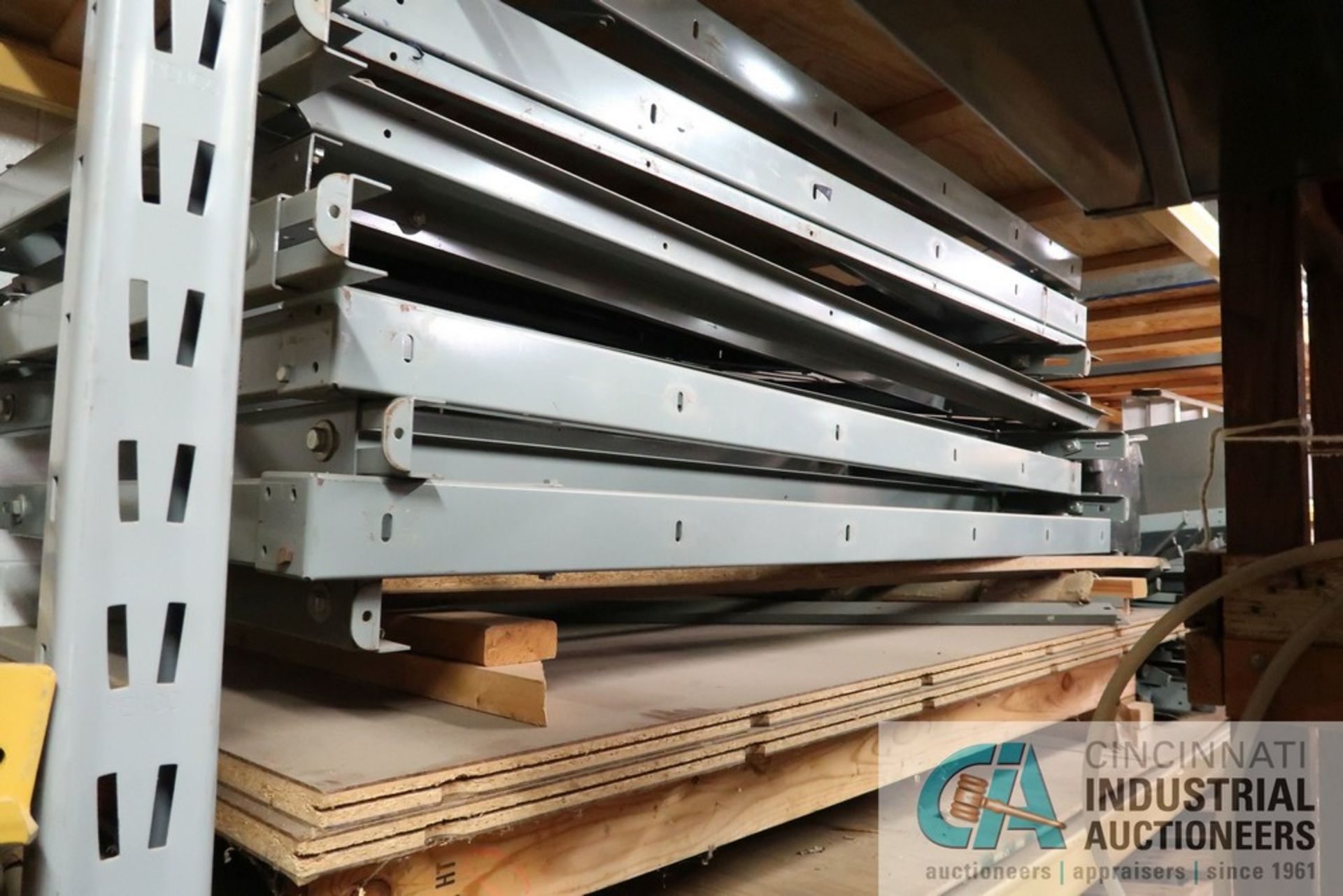 SECTIONS 108" X 48" X 106" ADJUSTABLE BEAM PALLET RACKS WITH CONTENTS INCLUDING GERBER MOVER FRAMES, - Image 8 of 12