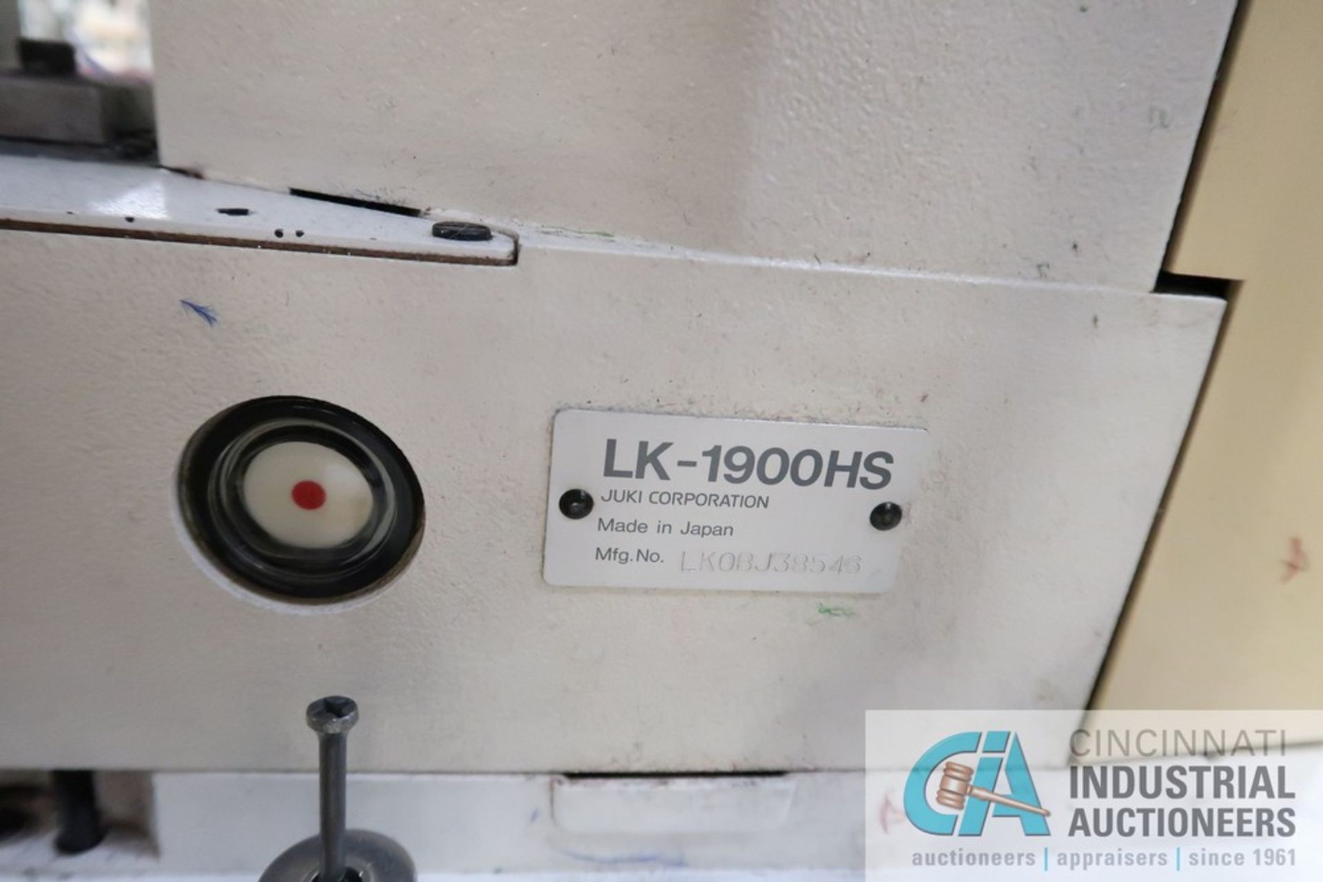 **JUKI MODEL LK-1900HS BAR TACKER SEWING MACHINE** Located at 1st Location - Prospect Rd - Image 4 of 6
