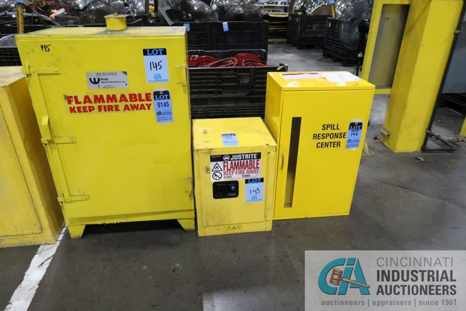 16 GALLON (APPROX.) WIRLEY AND 4 GALLON CAPACITY JUSTRITE FLAMMABLE LIQUID SAFETY STORAGE CABINET - Image 3 of 5