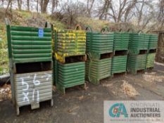 25" X 37" X 21" DEEP STEEL CORRUGATED STACKING TUBS **DELAYED REMOVAL UNTIL 12/20/2021**