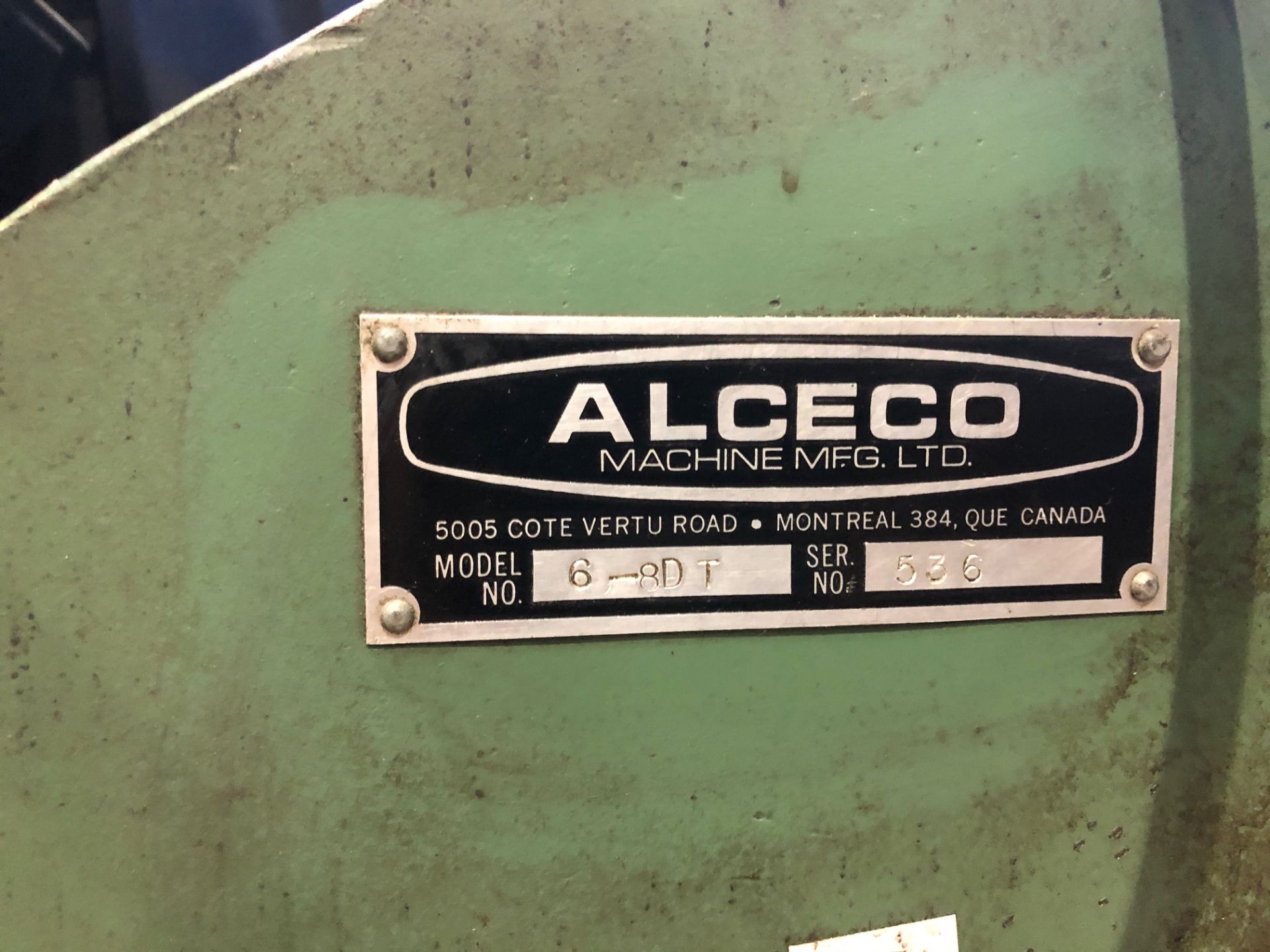 ALCECO PUNCH PRESS MOD. 6-8 DT, S/N: 536, 6 TON, 8" THROAT, 110V ** LOCATED IN WEST-ISLAND) ** - Image 4 of 4