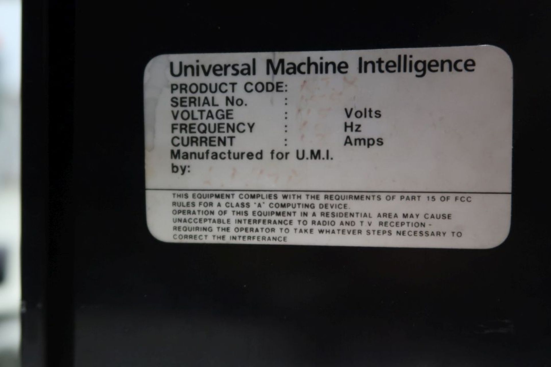 UNIVERSAL MACHINE INTELLIGENCE ROBOT MOD: RTX, 115VOLTS - Image 3 of 3