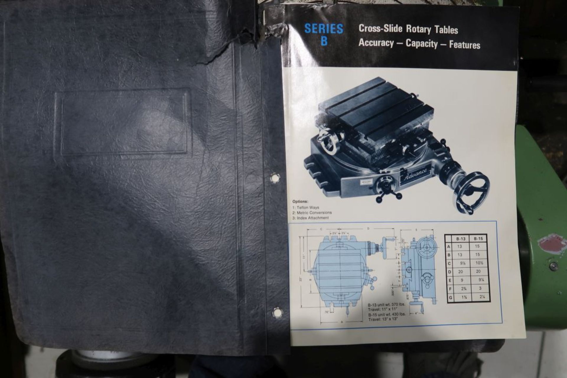 ADVANCE 12,5'' CROSS-SLIDE PRECISION ROTARY TABLE MOD: B-15 - Image 3 of 3