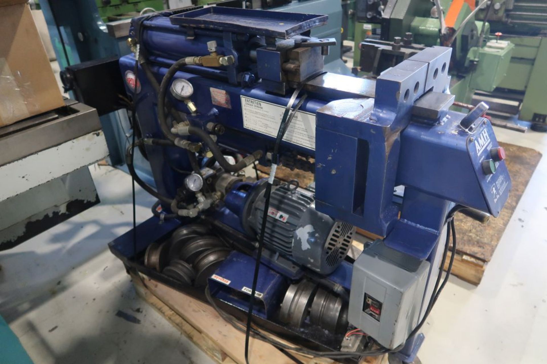 AMH BLUE BOY HORIZONTAL PIPE BENDER WITH DIES, MOD: 153MSA, SN: 2180, 230 VOLTS 1 PHASE - Image 2 of 6