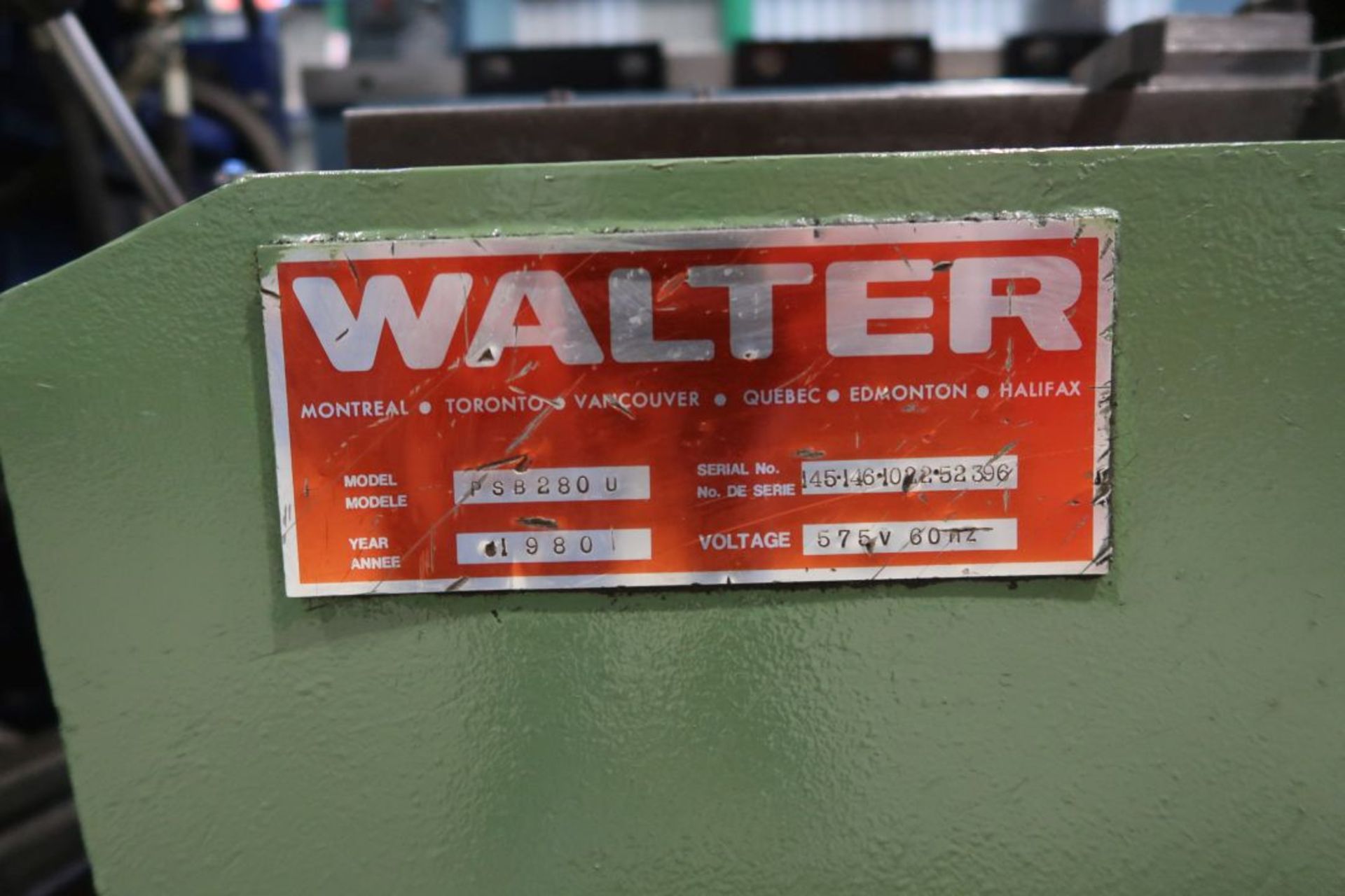 WALTER 8'' X 8'' HACKSAW MOD: PSB280U, 575 VOLTS - Image 2 of 2