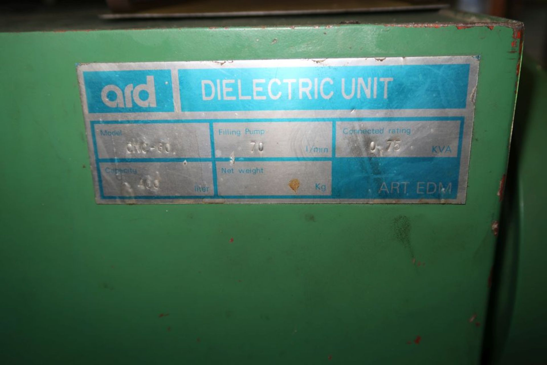 ARD PULSE EDM MACHINE MOD: M60CNC SN: 0008, W/CONTROL & DIALECTRIC TANK - Image 8 of 8