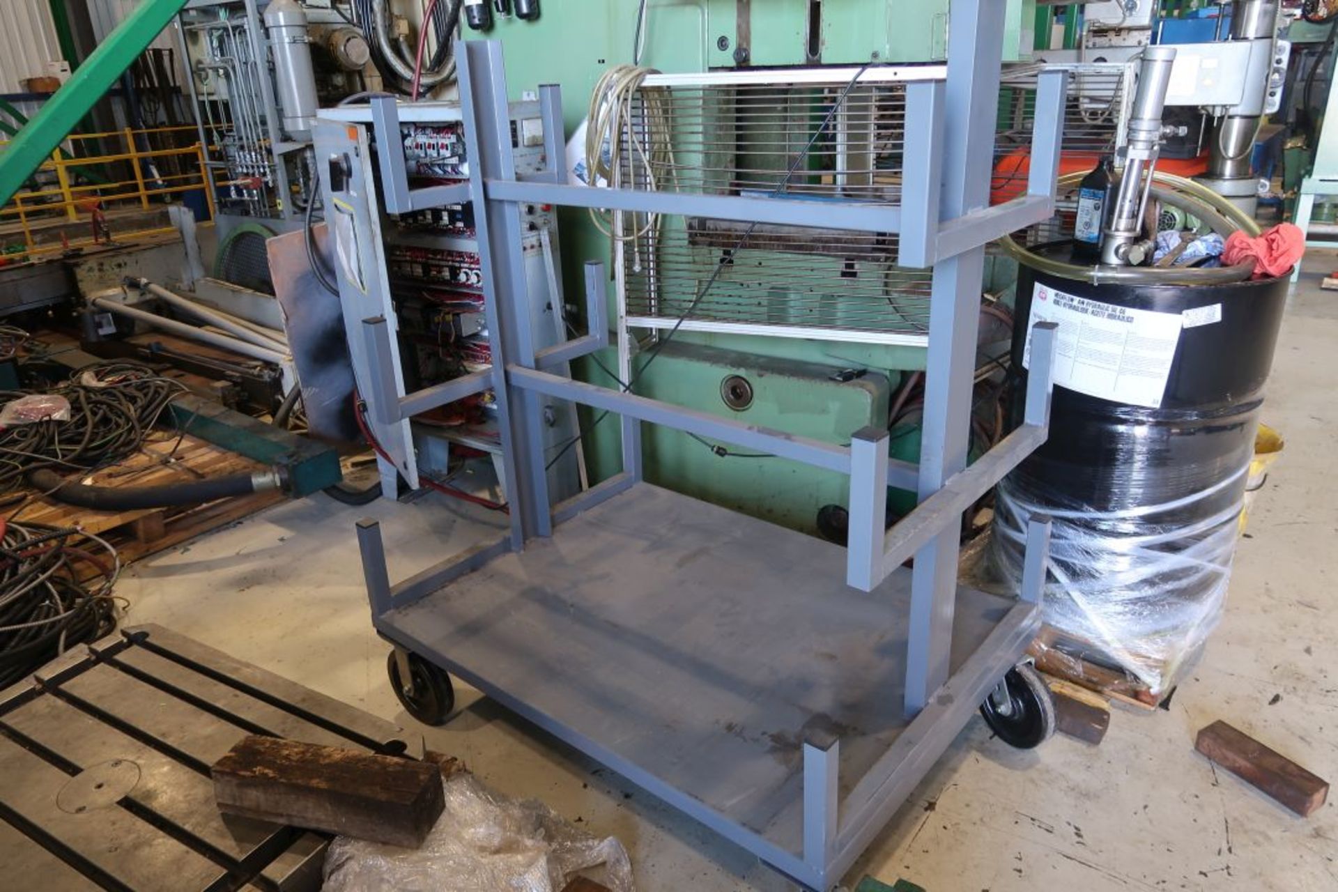 3' X 4' STEEL RACK ON WHEELS