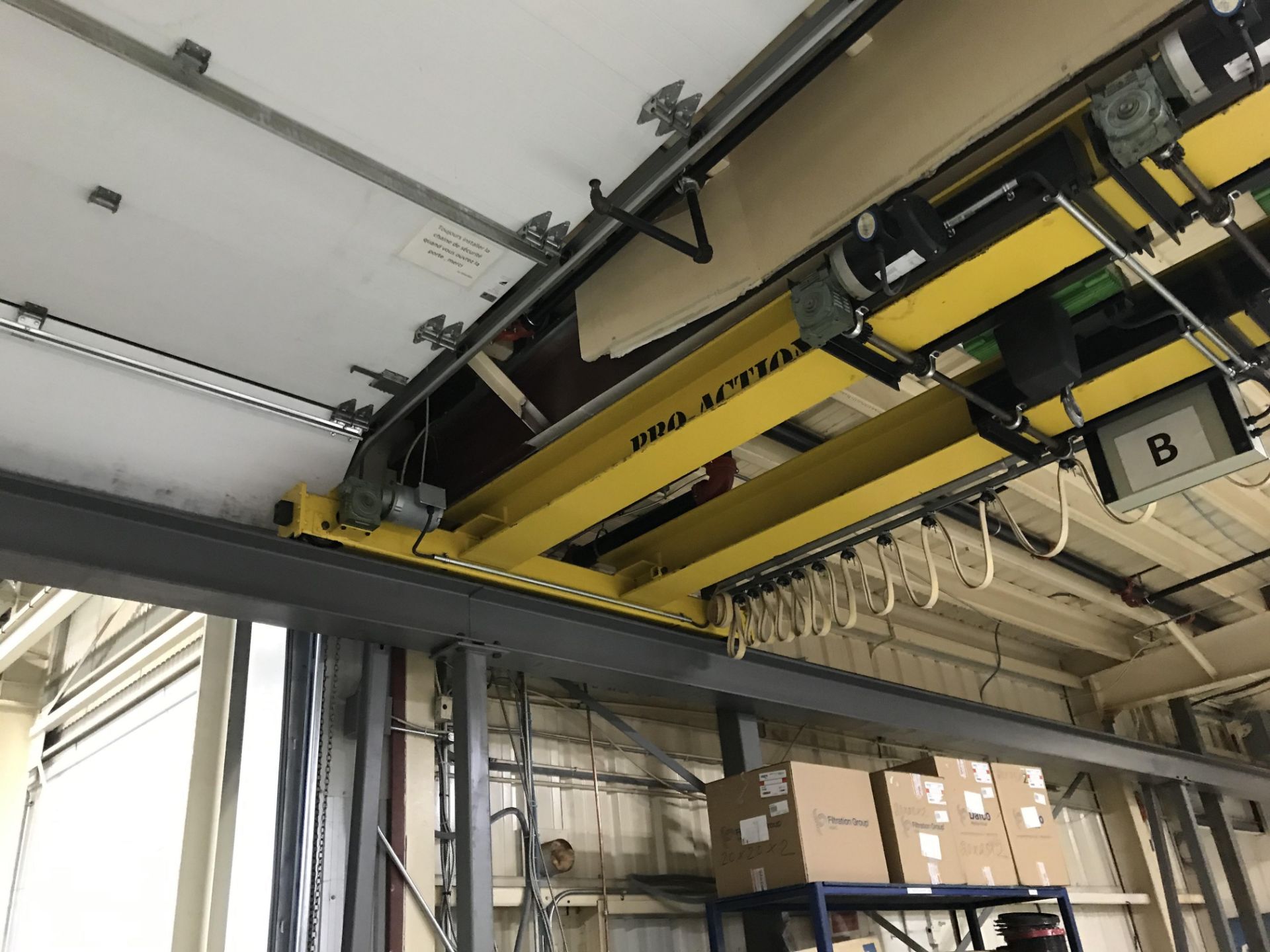 OVERHEAD CRANE 32’SPAN WITH 50’ SELF SUPPORTING STRUCTURE W/ (2) 2 TON ELECTRIC HOIST - Image 2 of 3