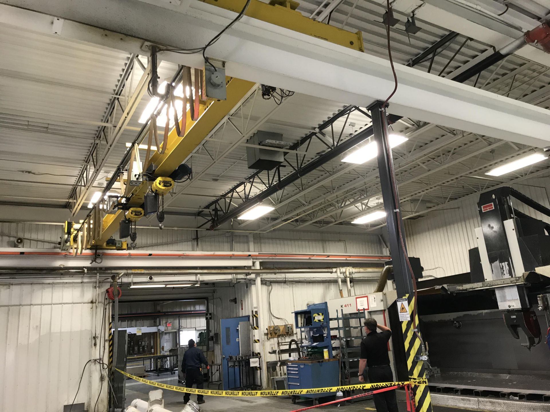 OVERHEAD CRANE 32’SPAN WITH 50’ SELF SUPPORTING STRUCTURE W/ (2) 2 TON ELECTRIC HOIST - Image 3 of 3