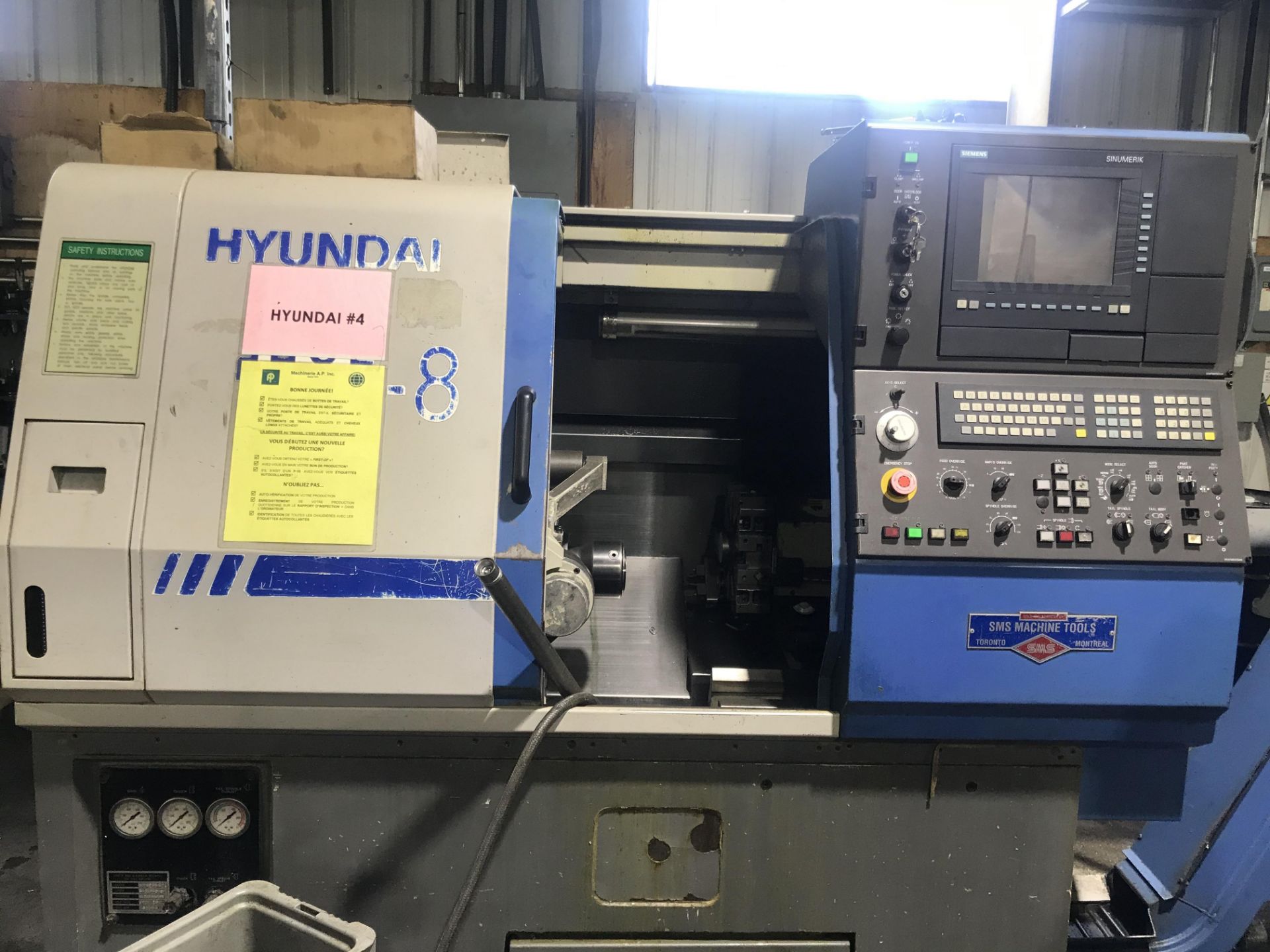 HYUNDAI HIT8 CNC LATHE, SIEMENS CNC CONTROL