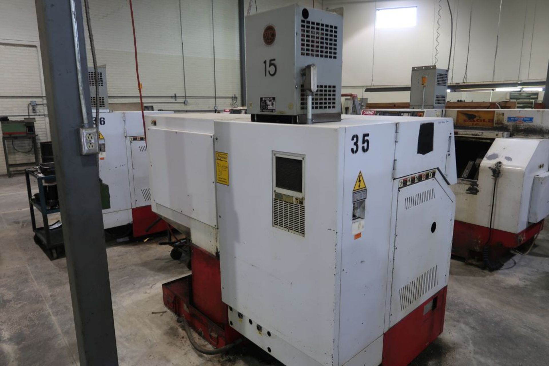 YANG CNC TURNING CENTER (1998) MOD SML-12, SN: C00395, 6'' CHUCK, FANUC SERIES O-TD CONTROL, 220 - Image 3 of 6