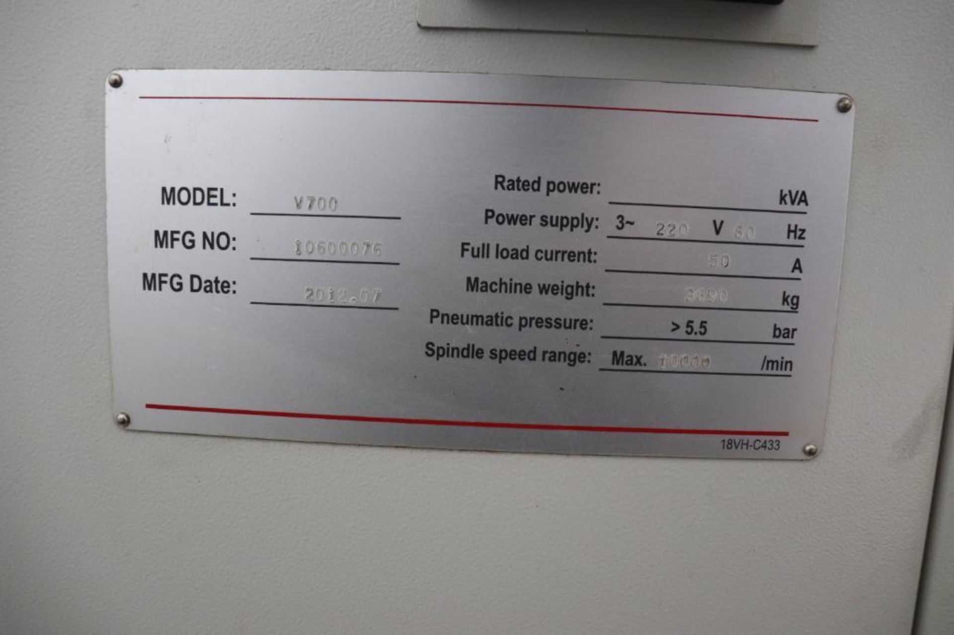 First model V700 vertical machining center 2012 - Image 15 of 15