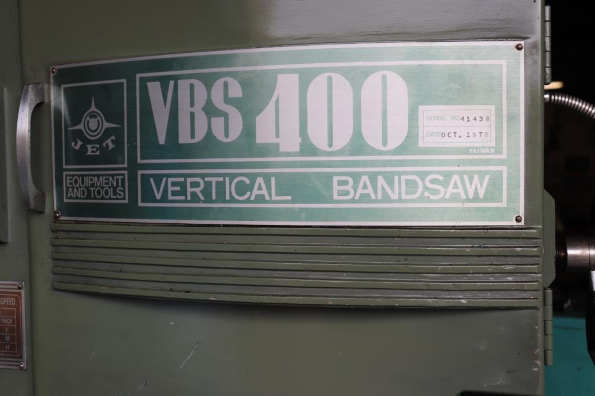 Jet VBS 400 15" Vertical band saw - Image 4 of 11