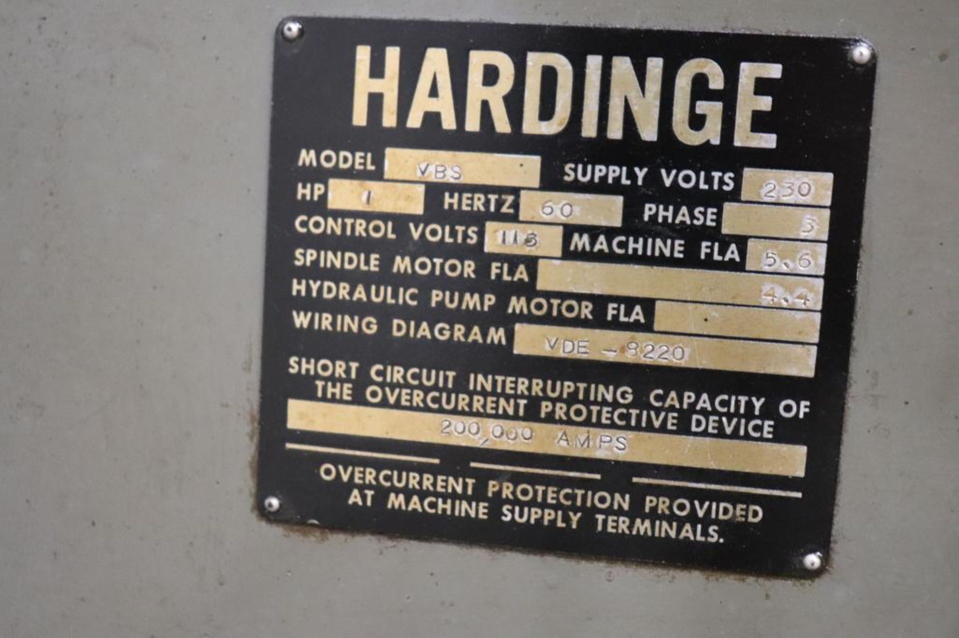 Harding VBS/ DV59 w/ bar feeder & pneumatic collet closer - Image 12 of 13