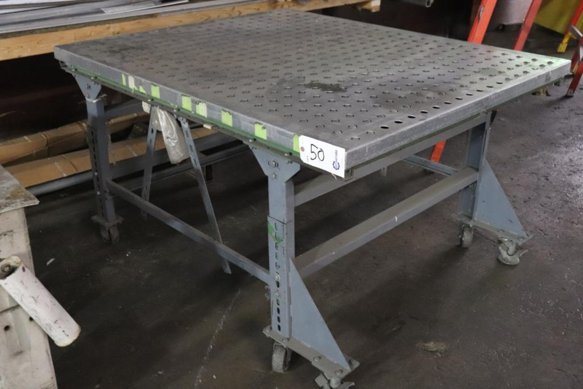 4' ball transfer fabrication table