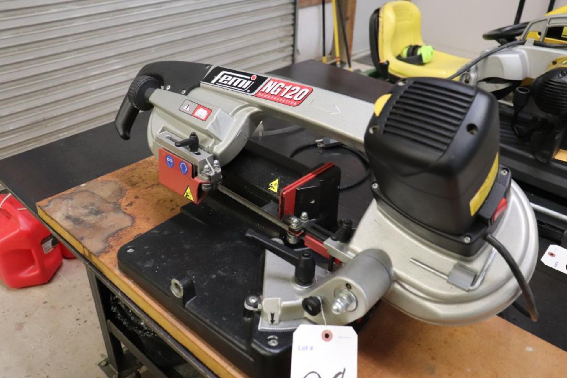 Femi NG120 benchtop Semi-Auto mitering bandsaw