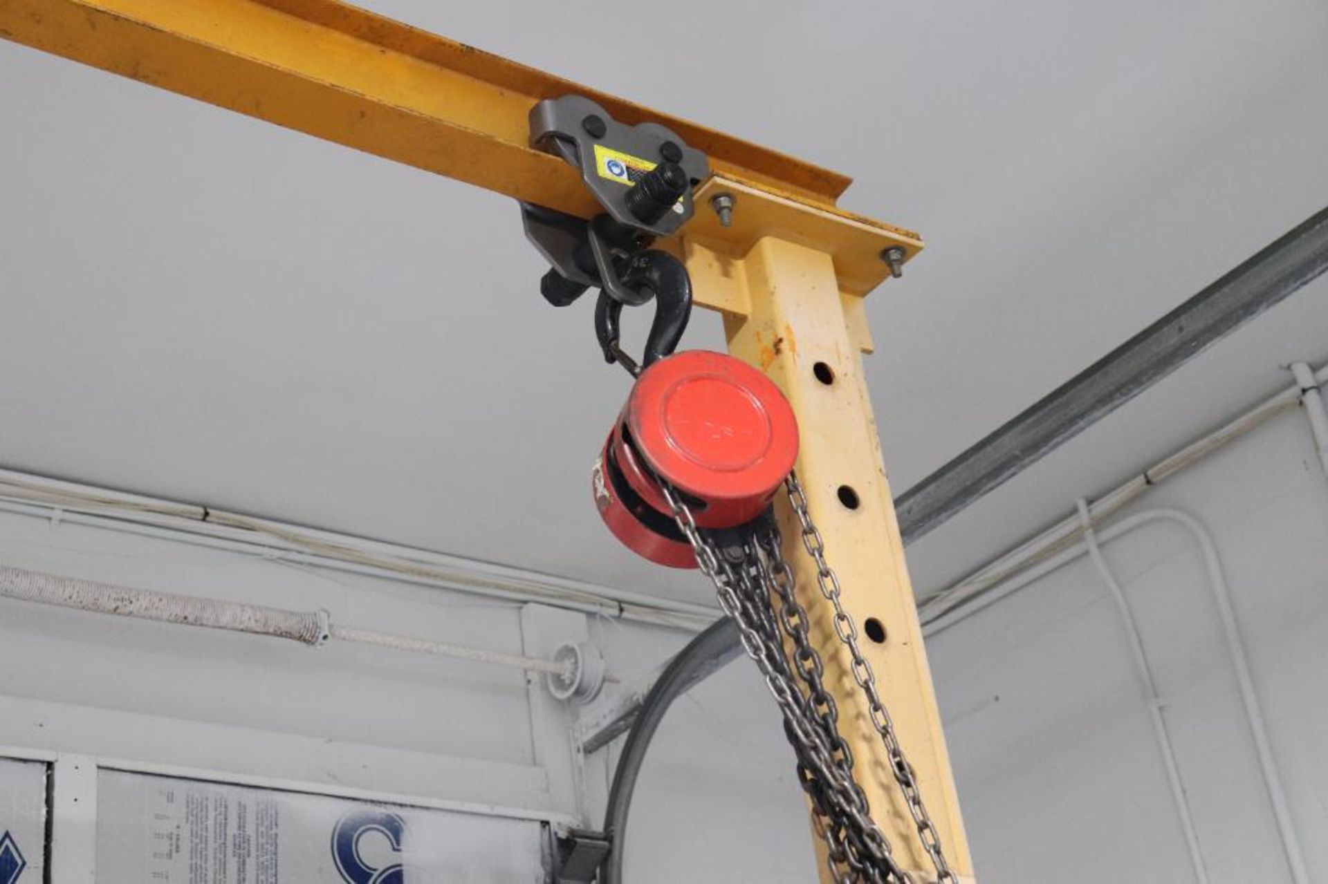 Rolling gantry crane w/ electric & chain hoist - Image 4 of 6