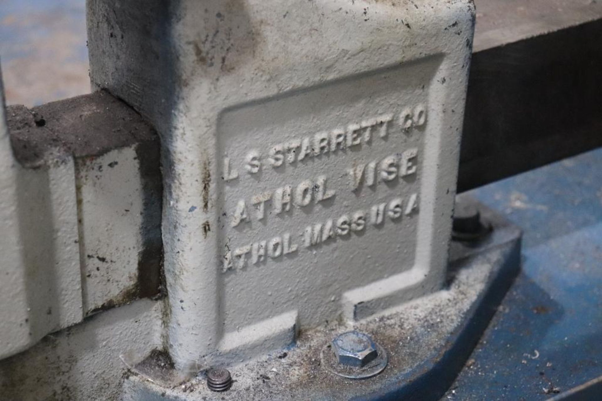 Steel workbench w/ Starrett vise & bins - Image 3 of 10