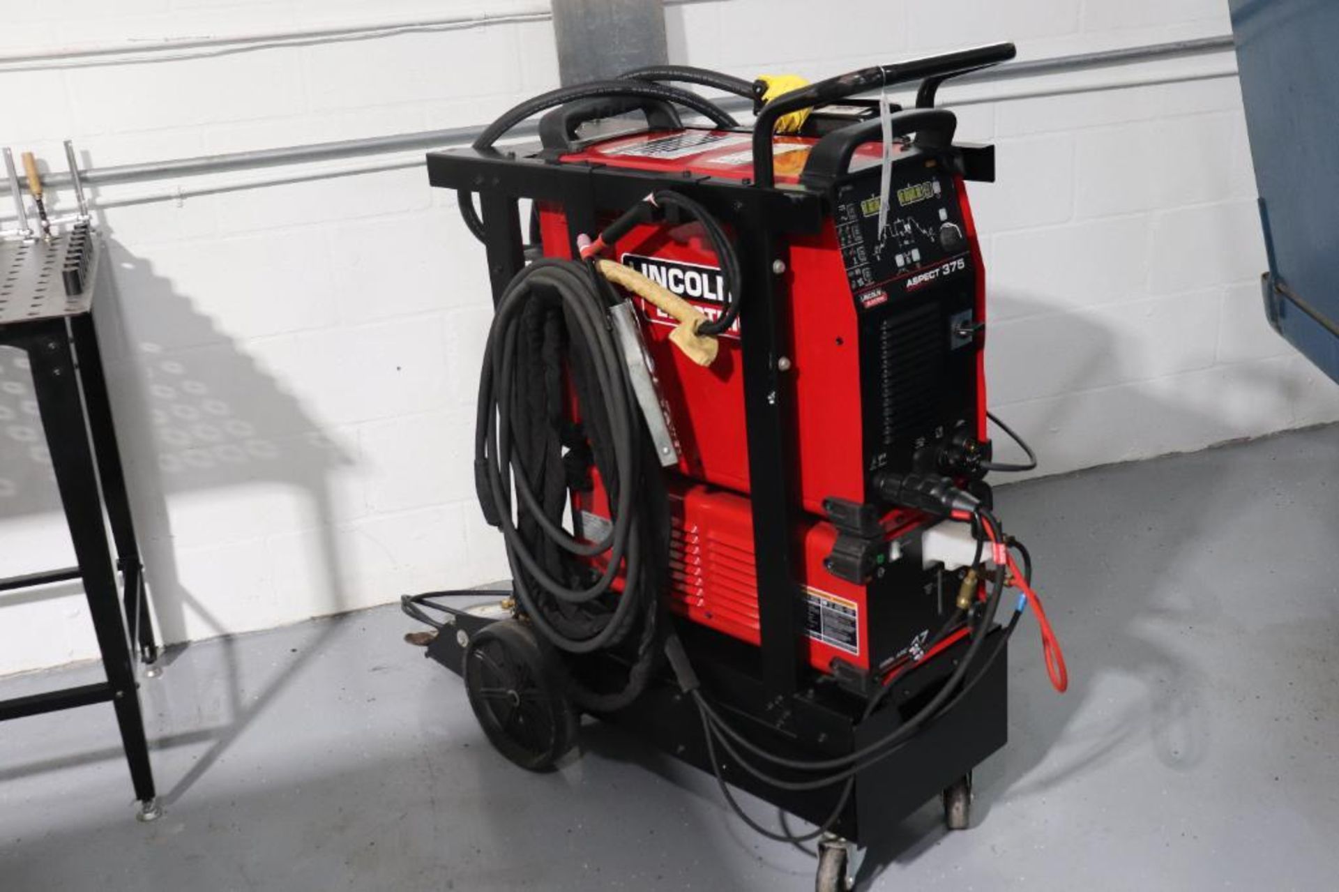 Lincoln Aspect 375 Tig welder w/ chiller, torch & cart - Image 2 of 12