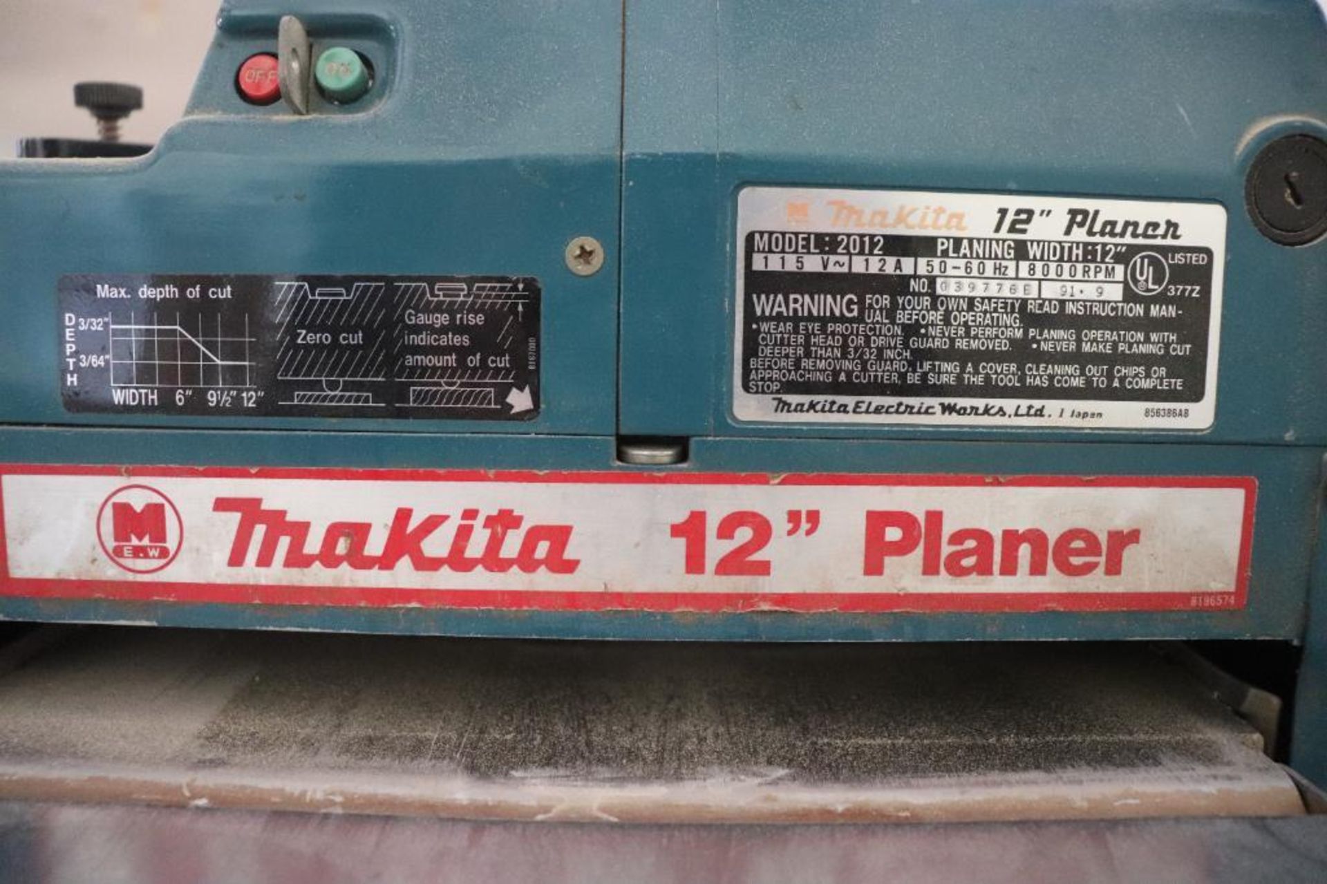 Makita 2012 12" planer - Image 3 of 4