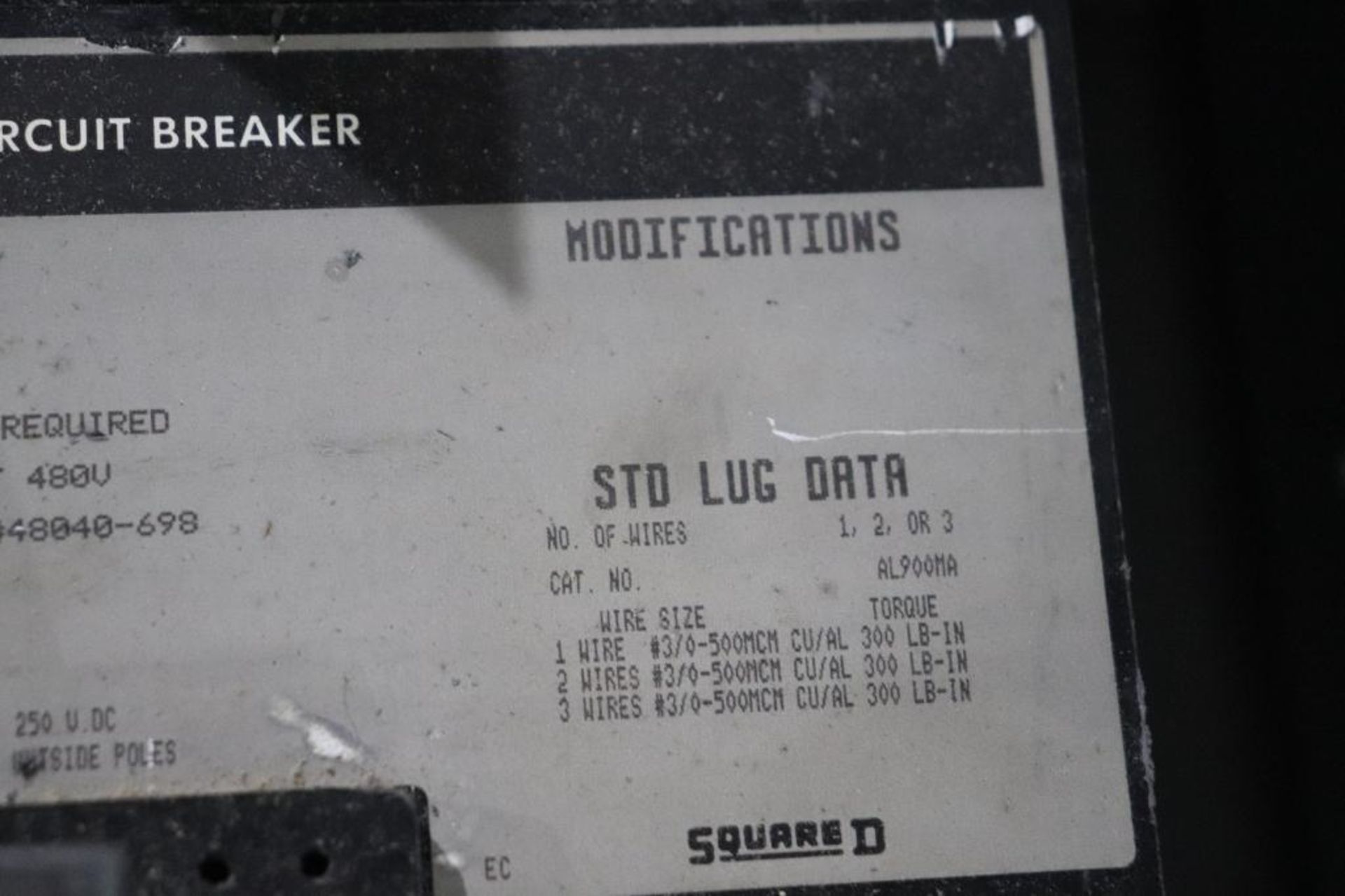 Square D 400 amp 480V panel w/ breakers - Image 5 of 13